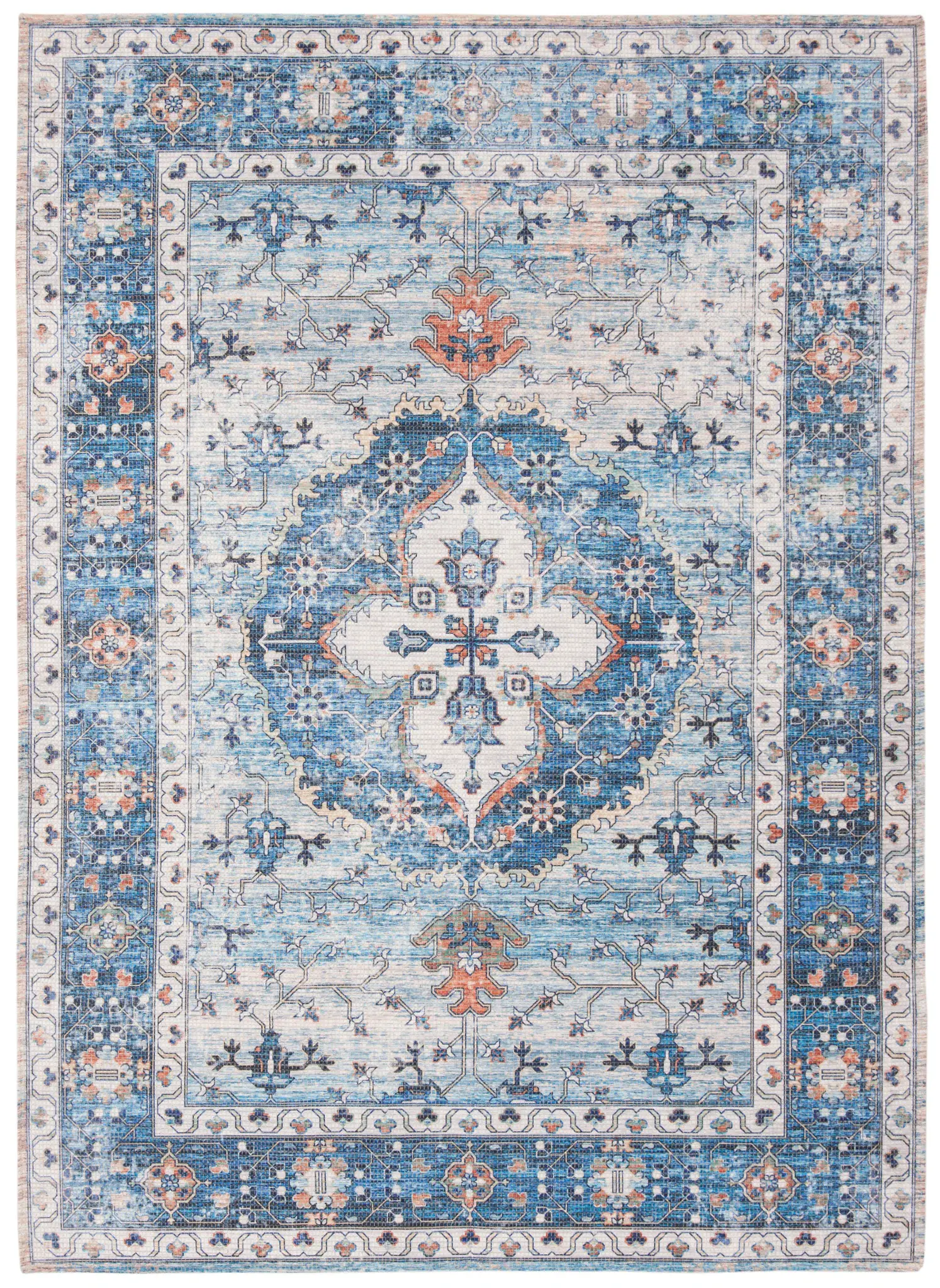 Saffron Faded Medallion Rug