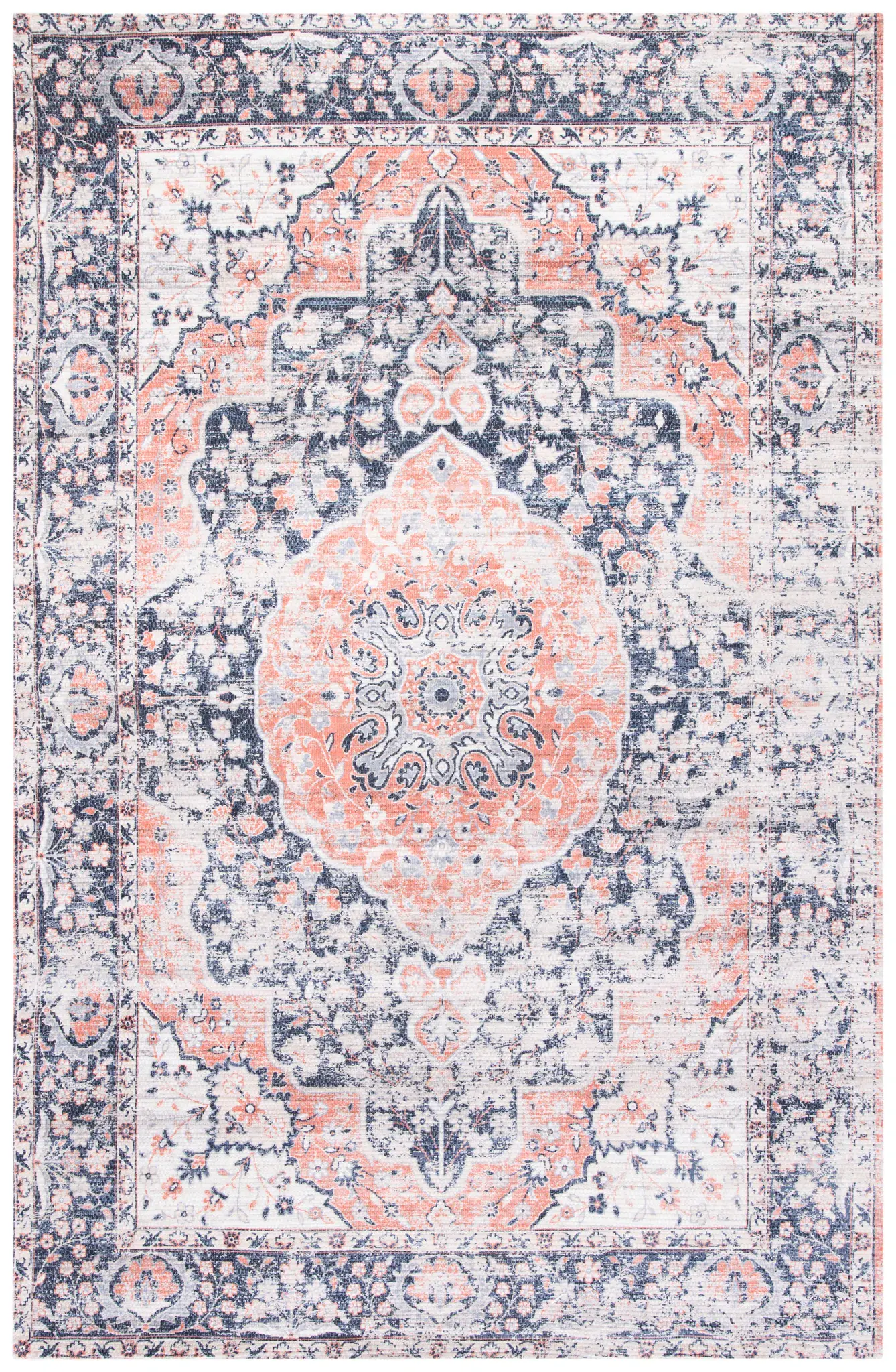 Saffron Floral Medallion Hand-Loomed Rug
