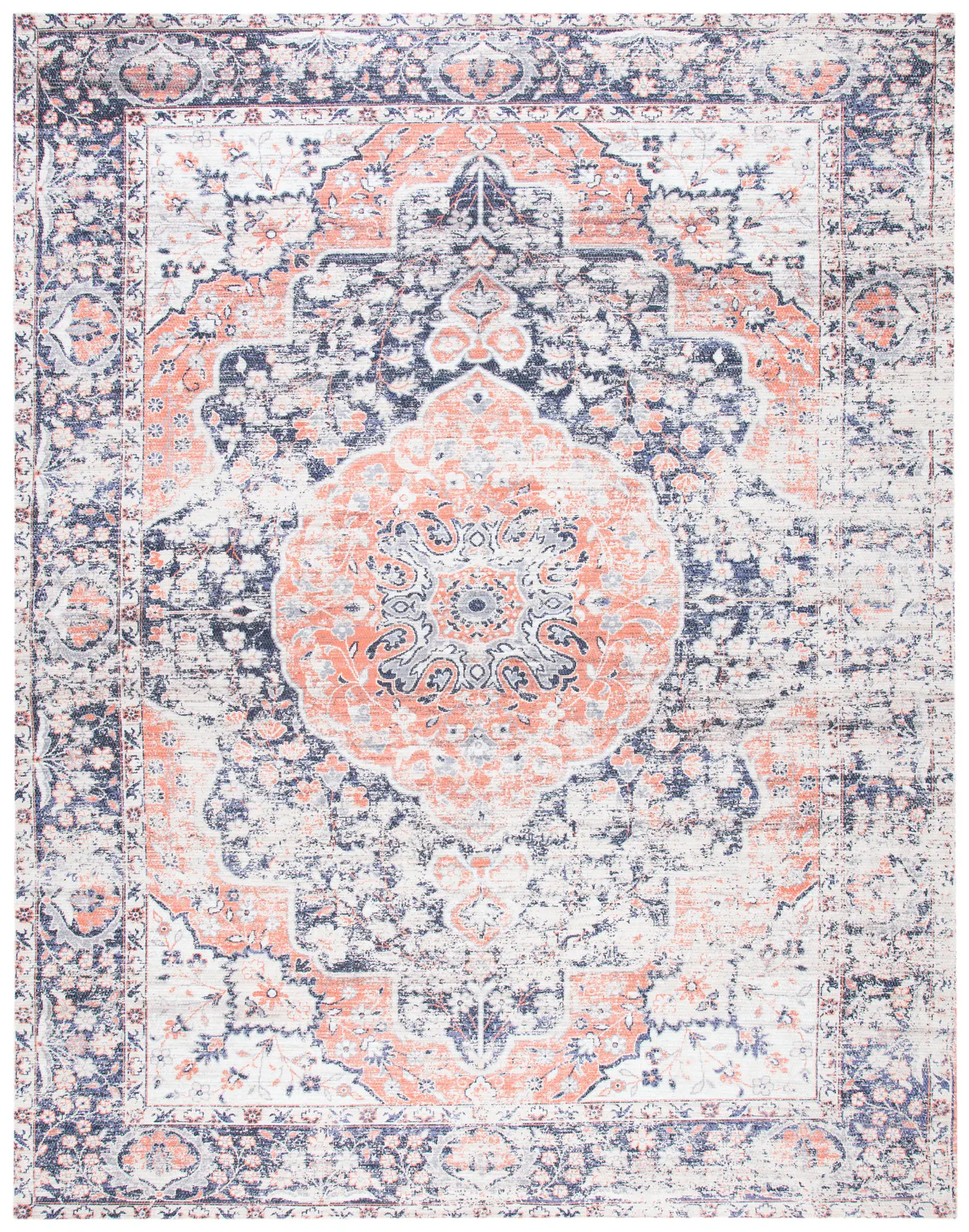 Saffron Floral Medallion Hand-Loomed Rug
