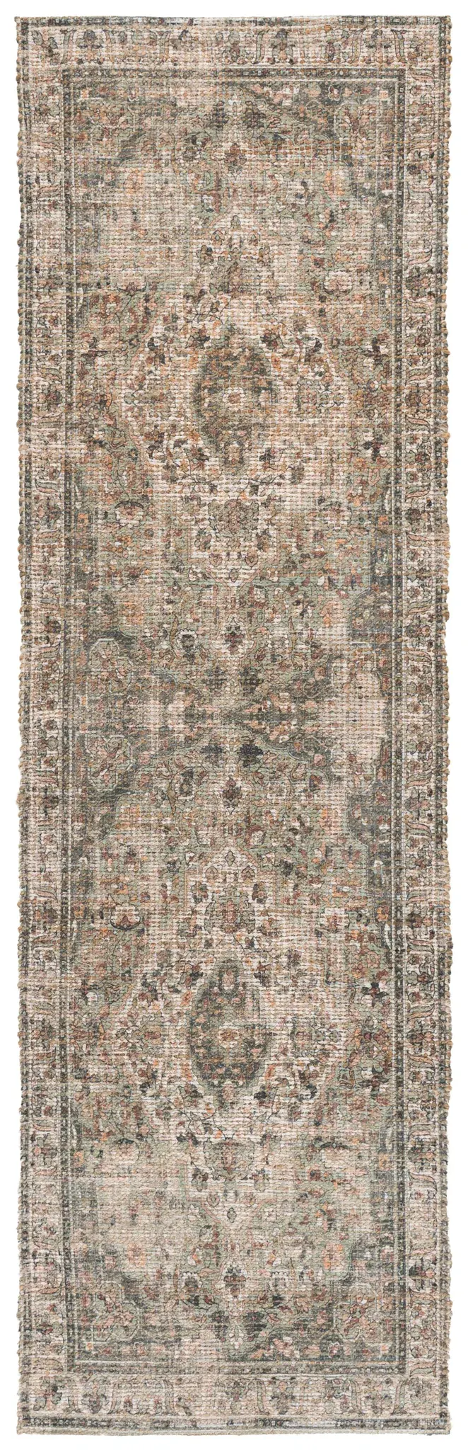 Saffron Medallion Border Hand-Woven Rug