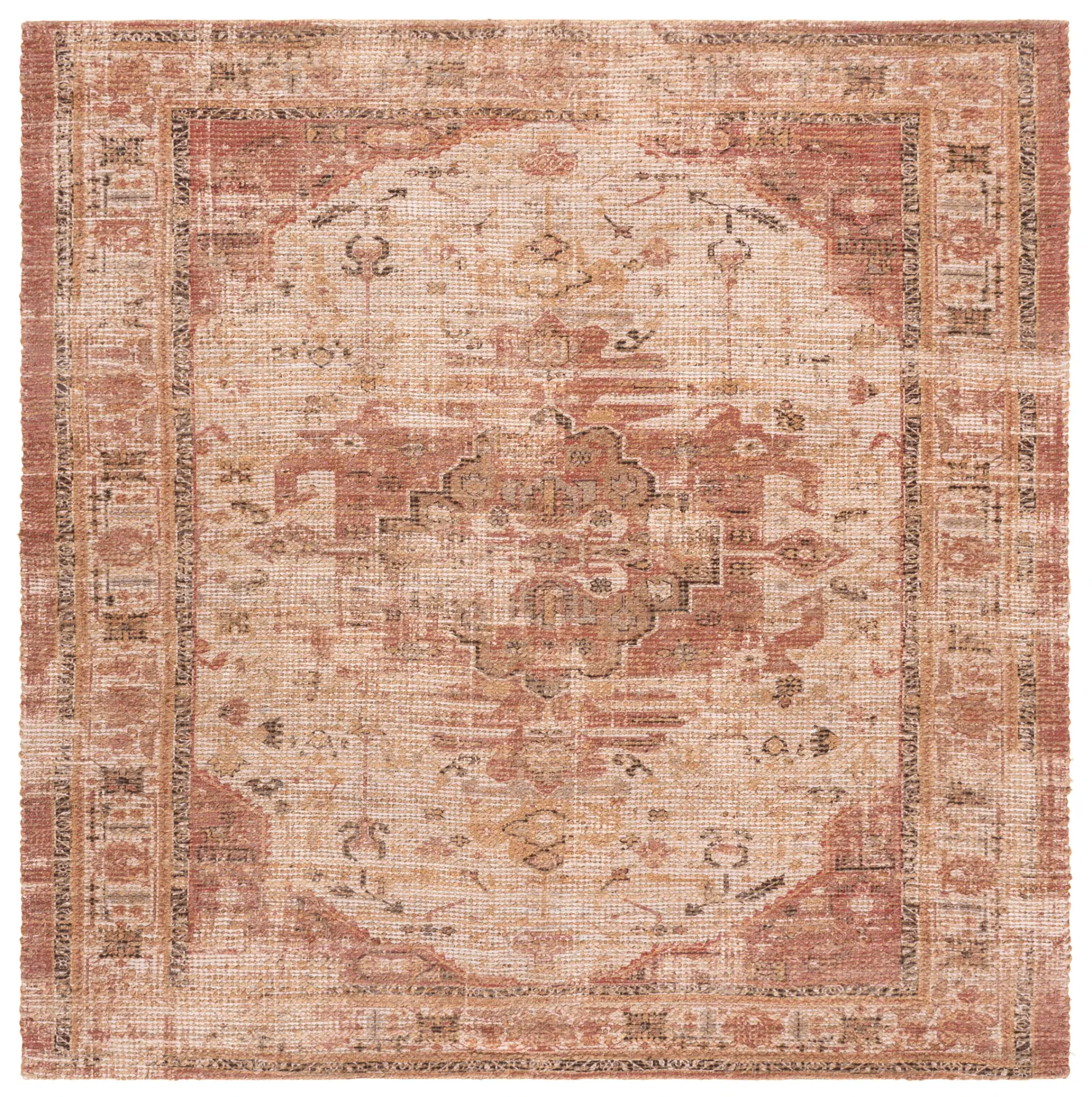 Saffron Vintage Elongated Medallion Hand-Woven Rug