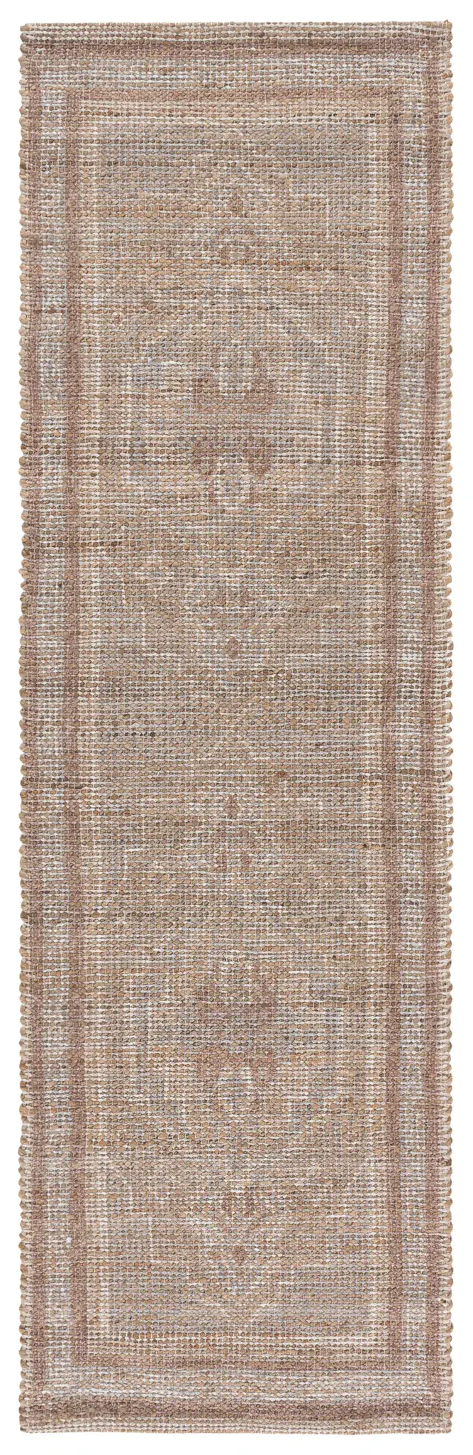 Saffron Geometric Medallion Hand-Woven Jute Rug