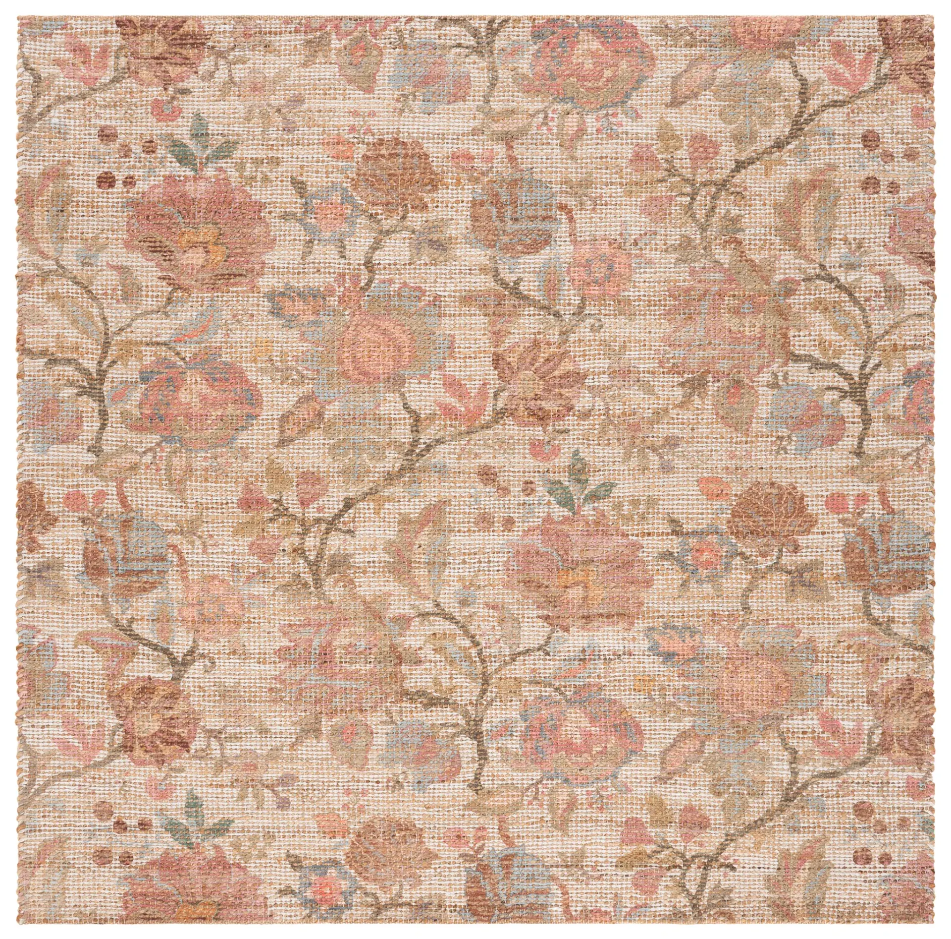 Saffron Floral Vine Hand-Woven Rug