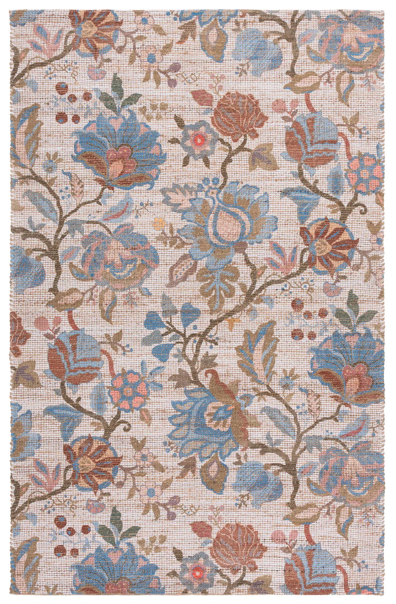 Saffron Trailing Floral Hand-Woven Rug