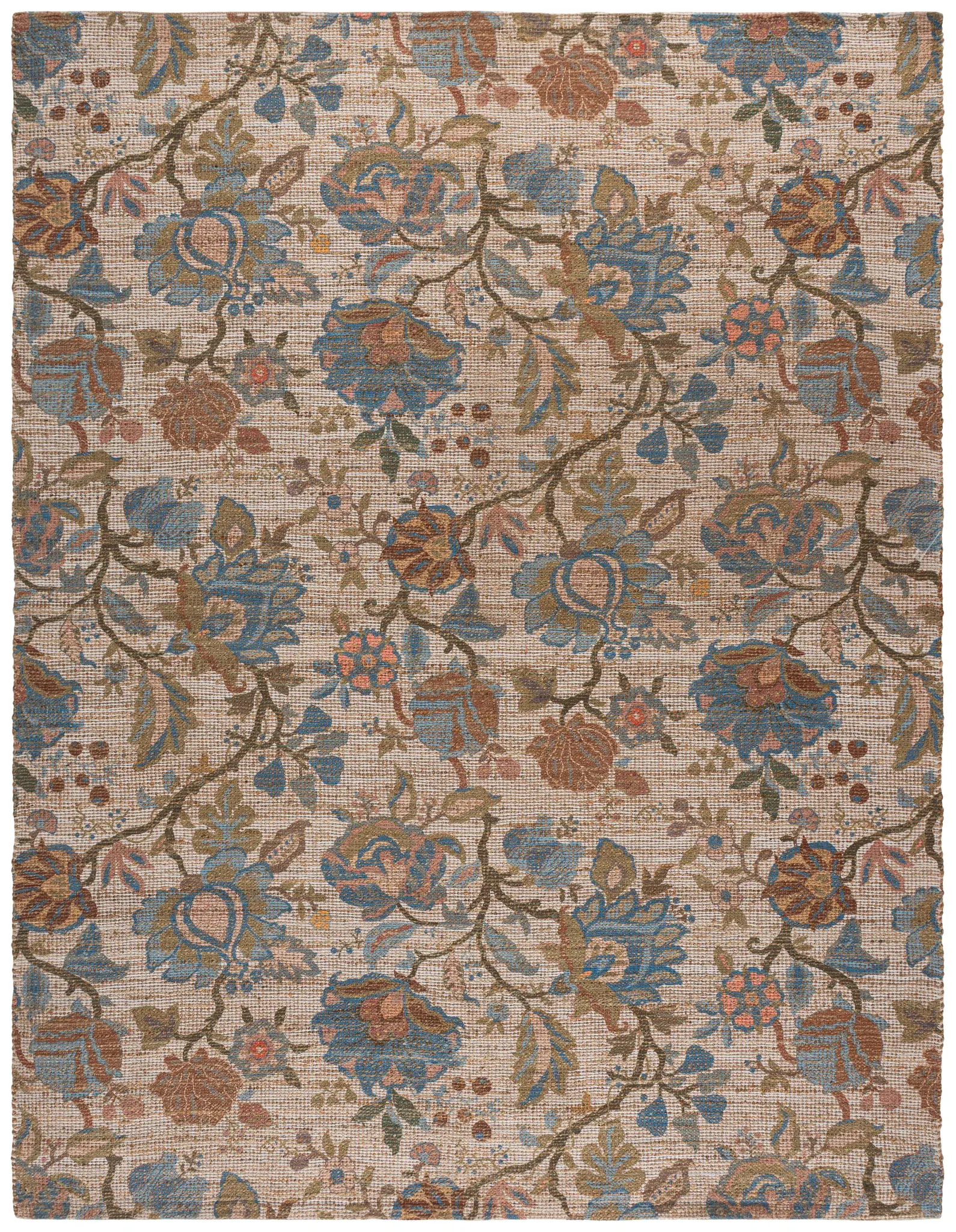 Saffron Trailing Floral Hand-Woven Rug