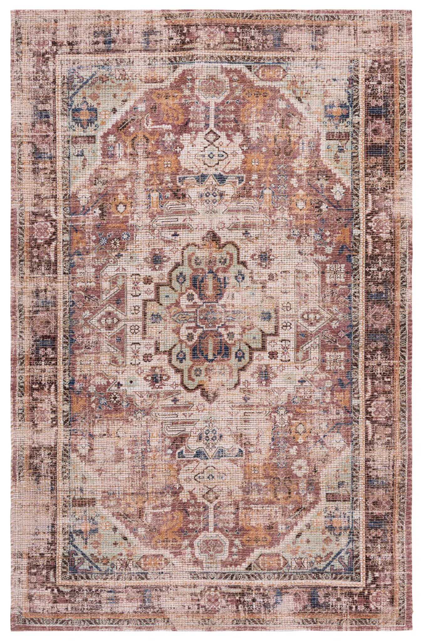 Saffron Medallion Hand-Woven Jute Rug