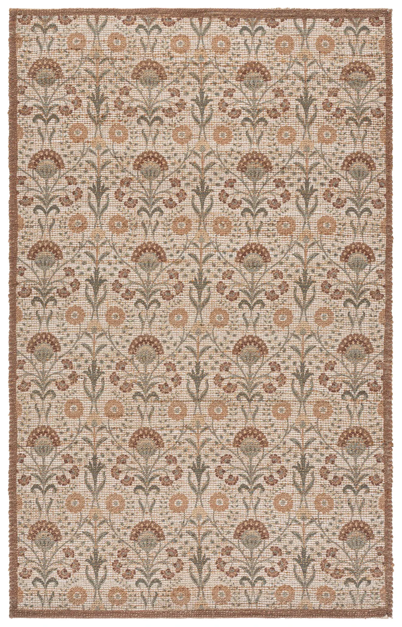 Saffron Traditional Allover Floral Rug