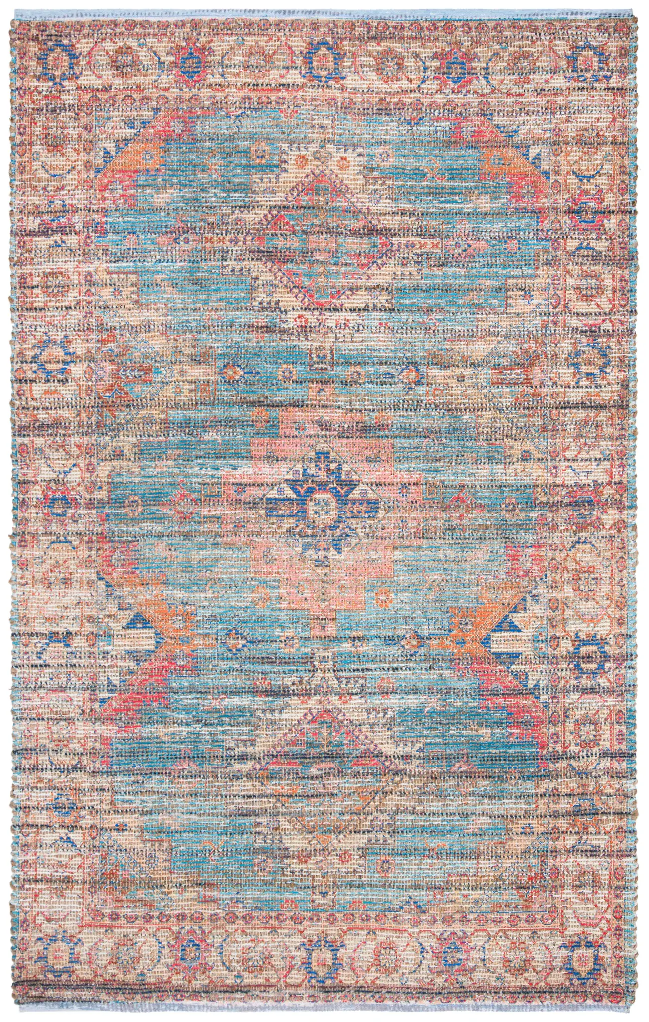 Saffron Abstract Medallion Hand-Loomed Rug