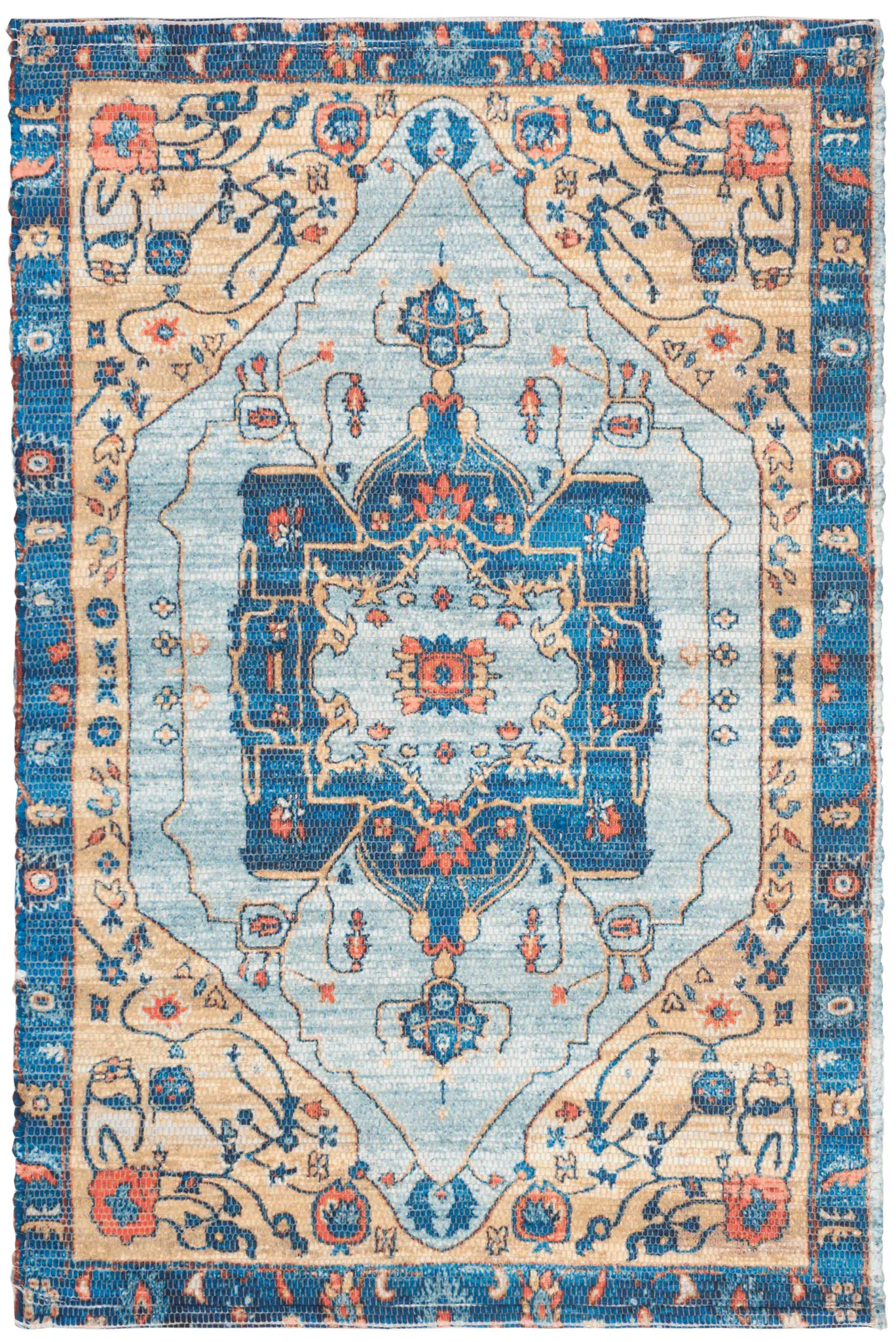Saffron Traditional Medallion Hand-Loomed Rug