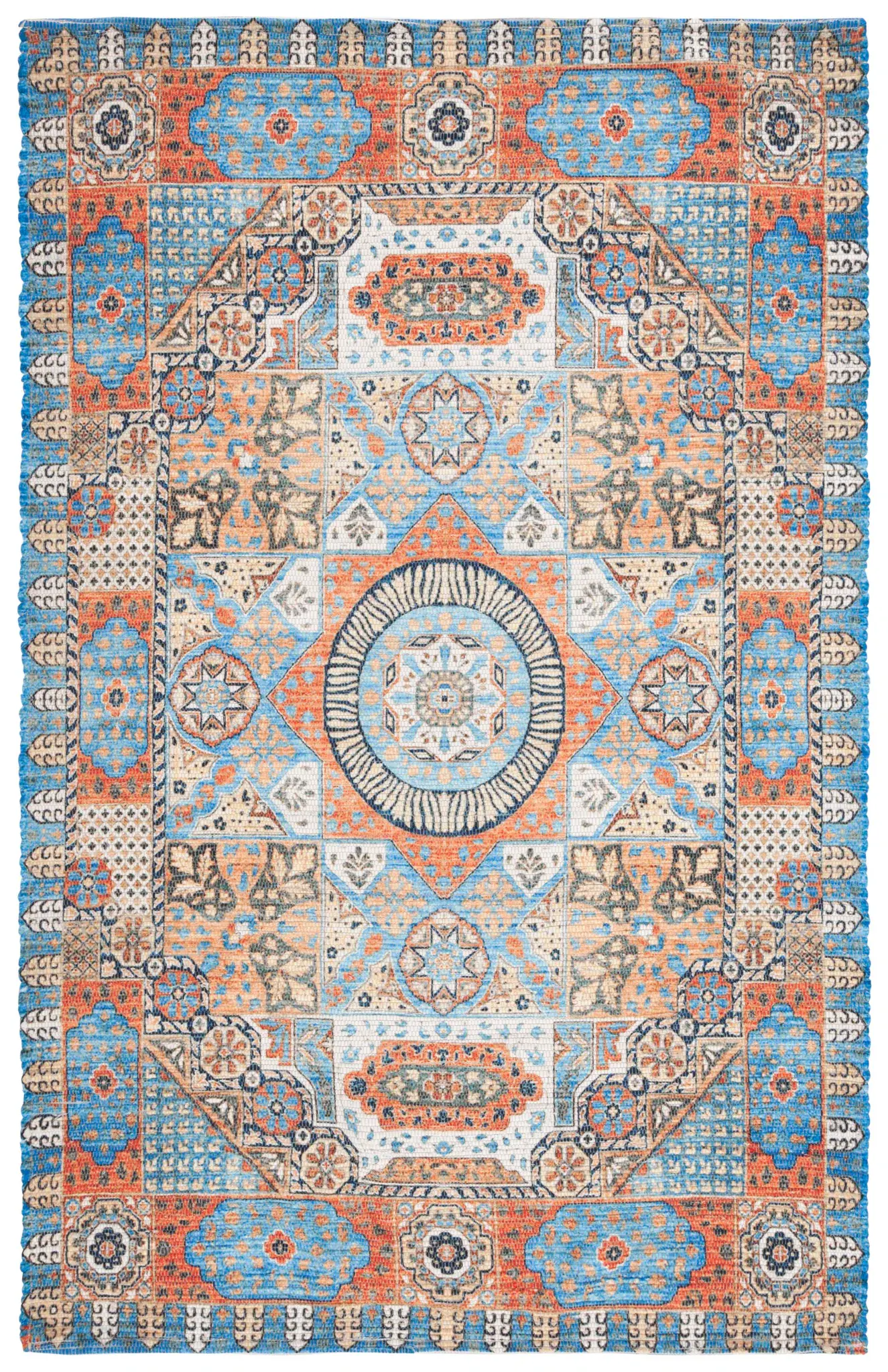 Saffron Sunburst Medallion Hand-Loomed Rug