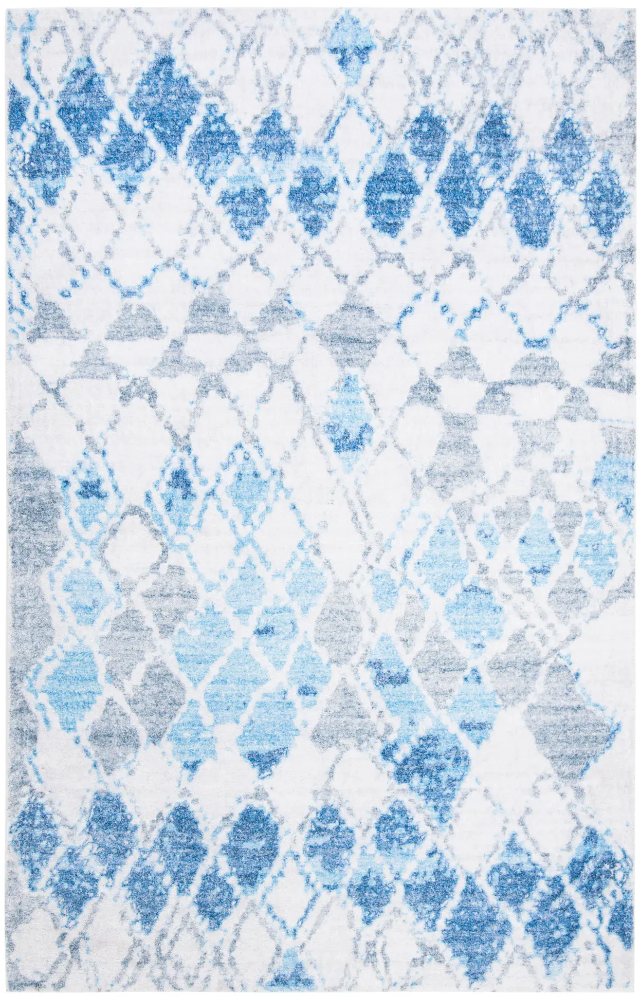 Saffron Diamond Lattice Hand-Loomed Rug
