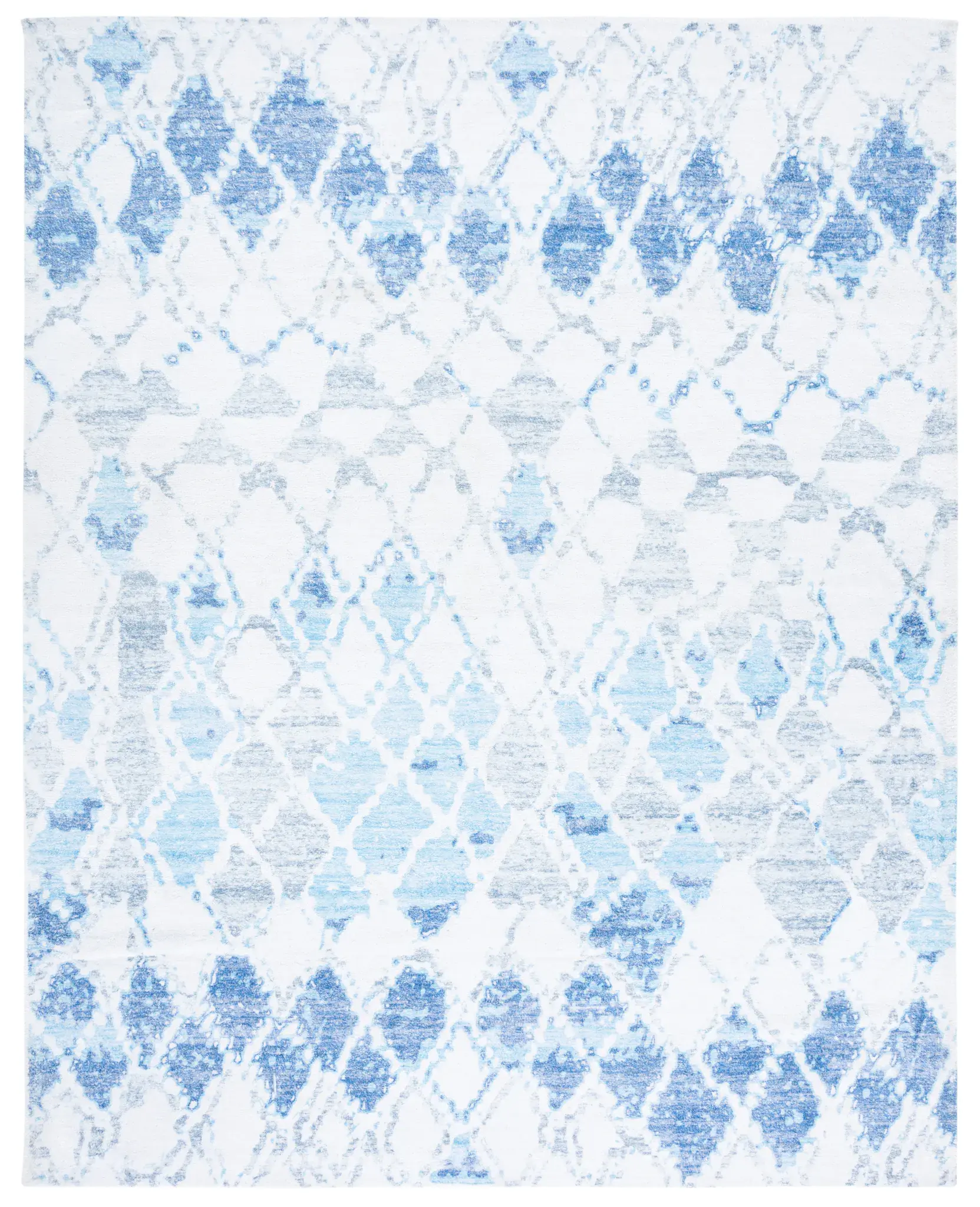 Saffron Diamond Lattice Hand-Loomed Rug