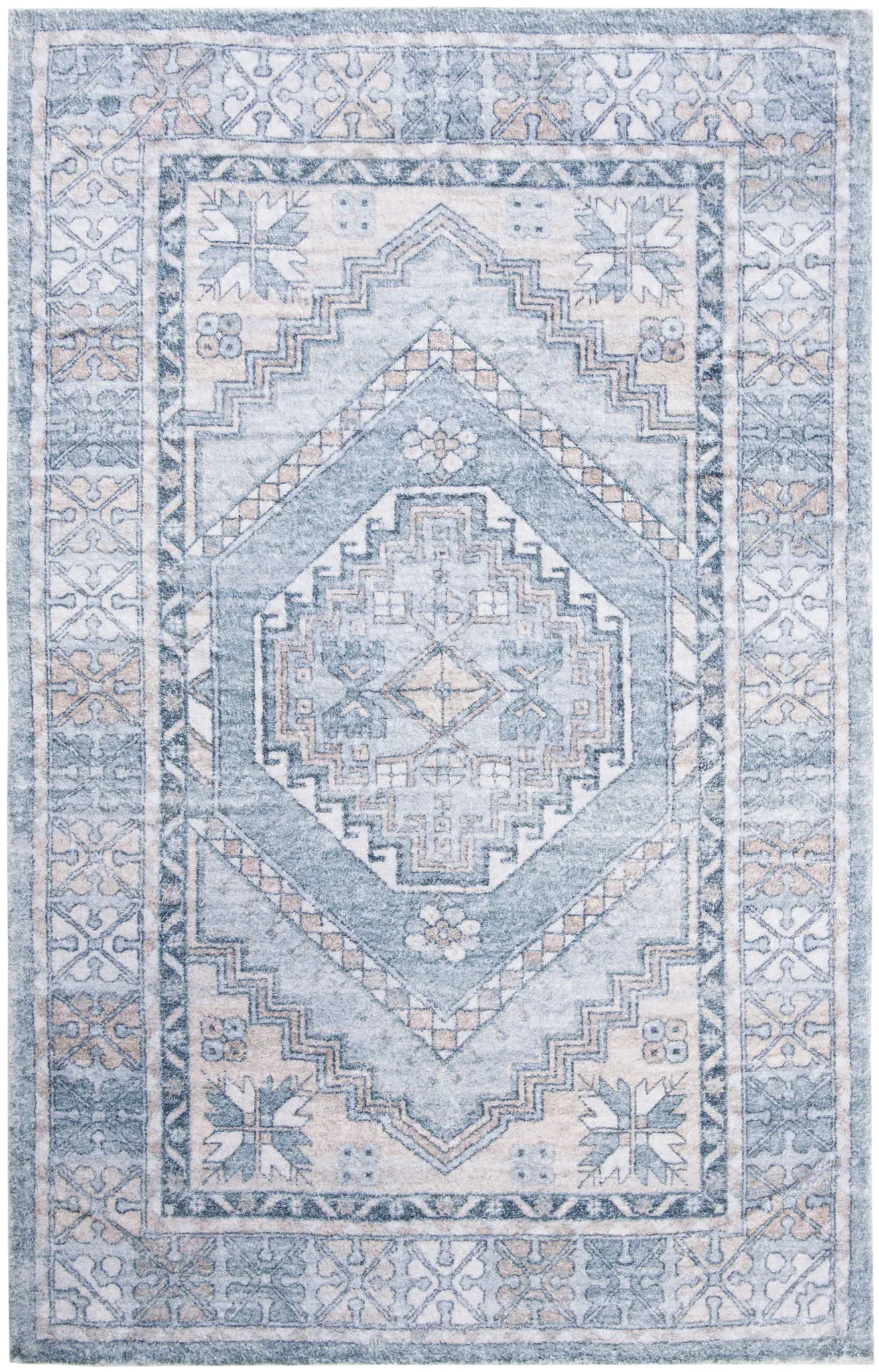 Saffron Nested Diamond Hand-Loomed Rug