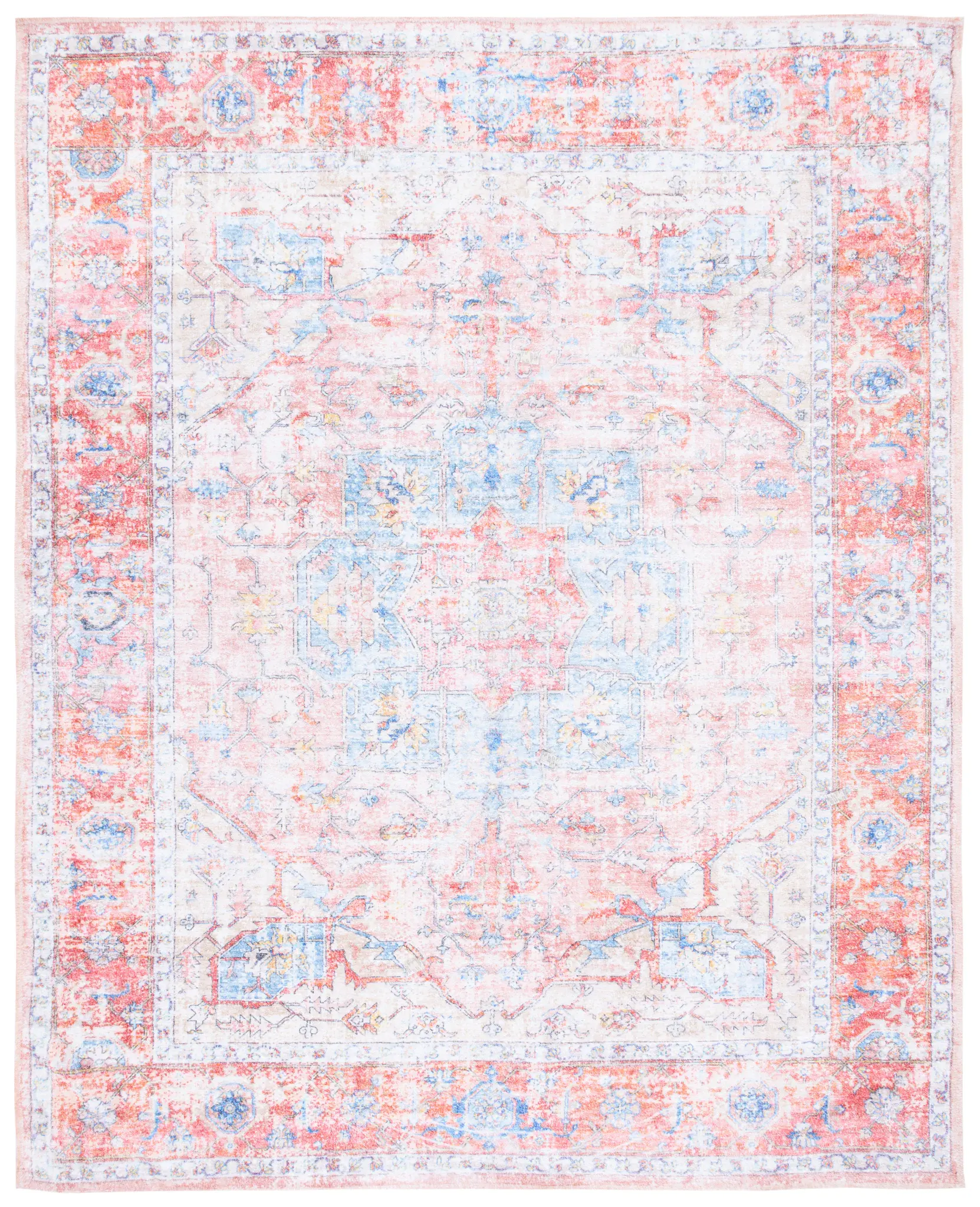 Saffron Faded Medallion Hand-Loomed Rug