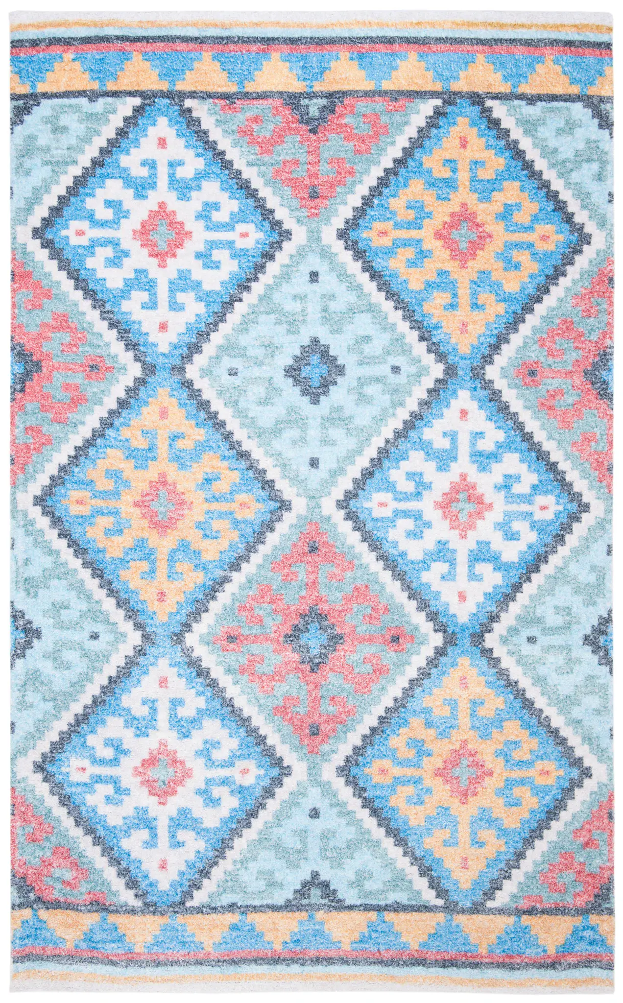Saffron Southwestern Diamond Hand-Loomed Rug