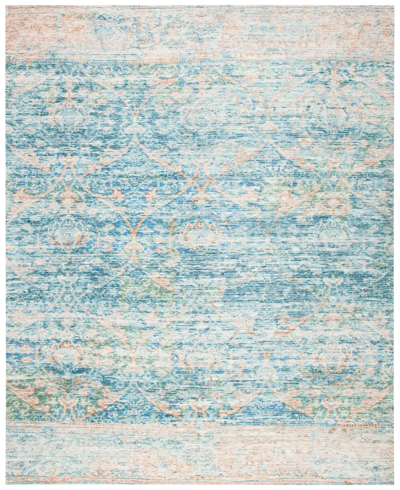 Saffron Distressed Ogee Hand-Loomed Rug