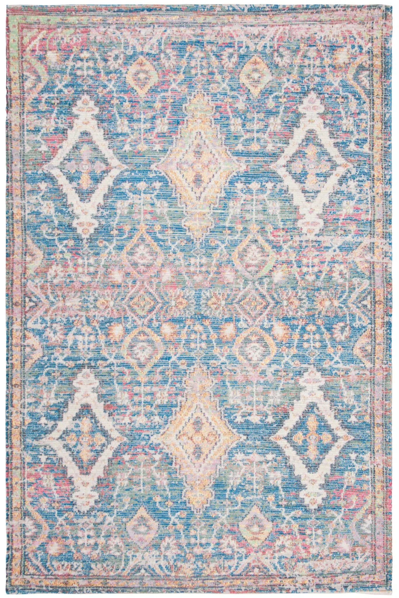 Saffron Geometric Diamond Hand-Loomed Rug