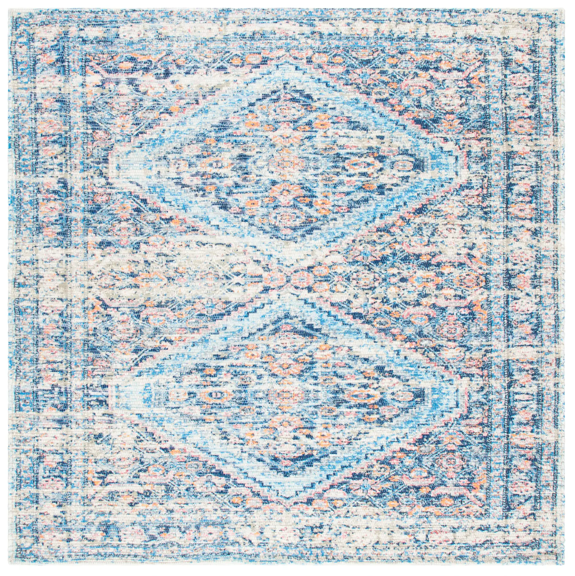 Saffron Diamond Medallion Hand-Loomed Rug