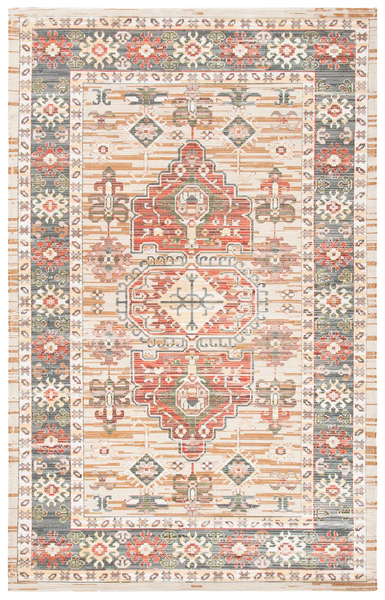 Saffron Geometric Medallion Hand-Loomed Rug