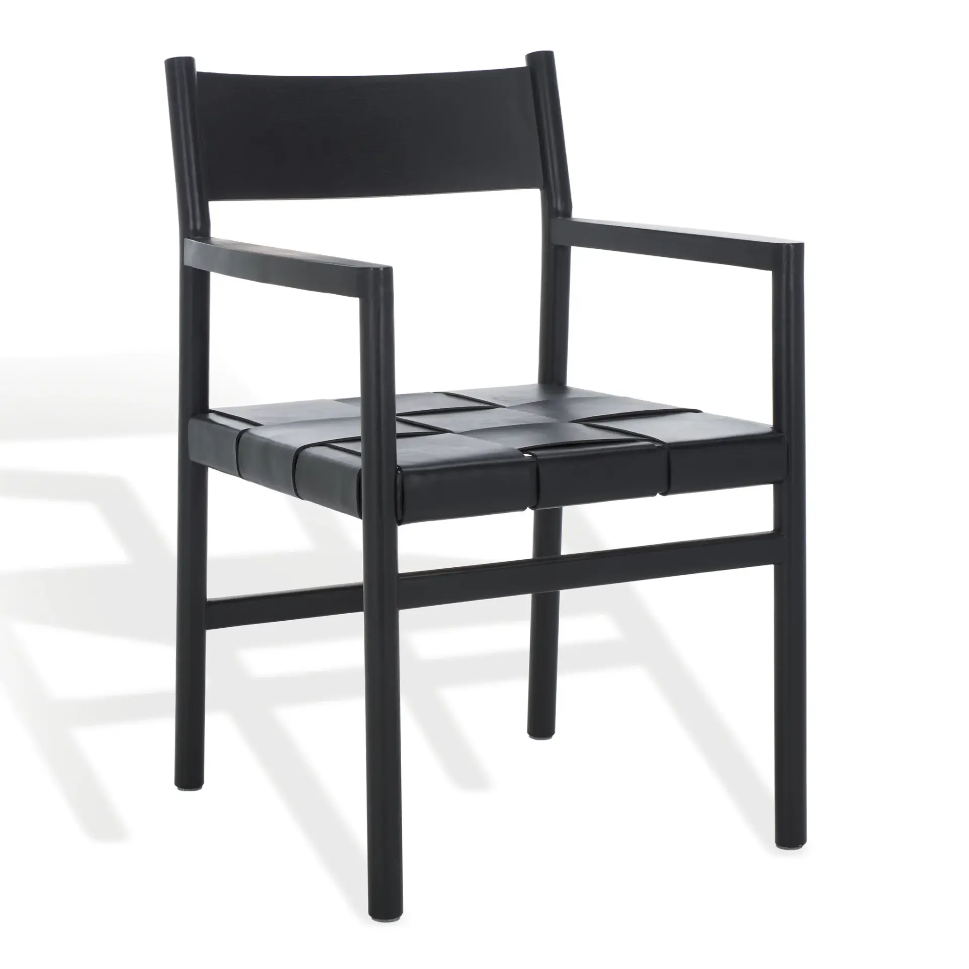 Devnie Woven Leather Dining Chair