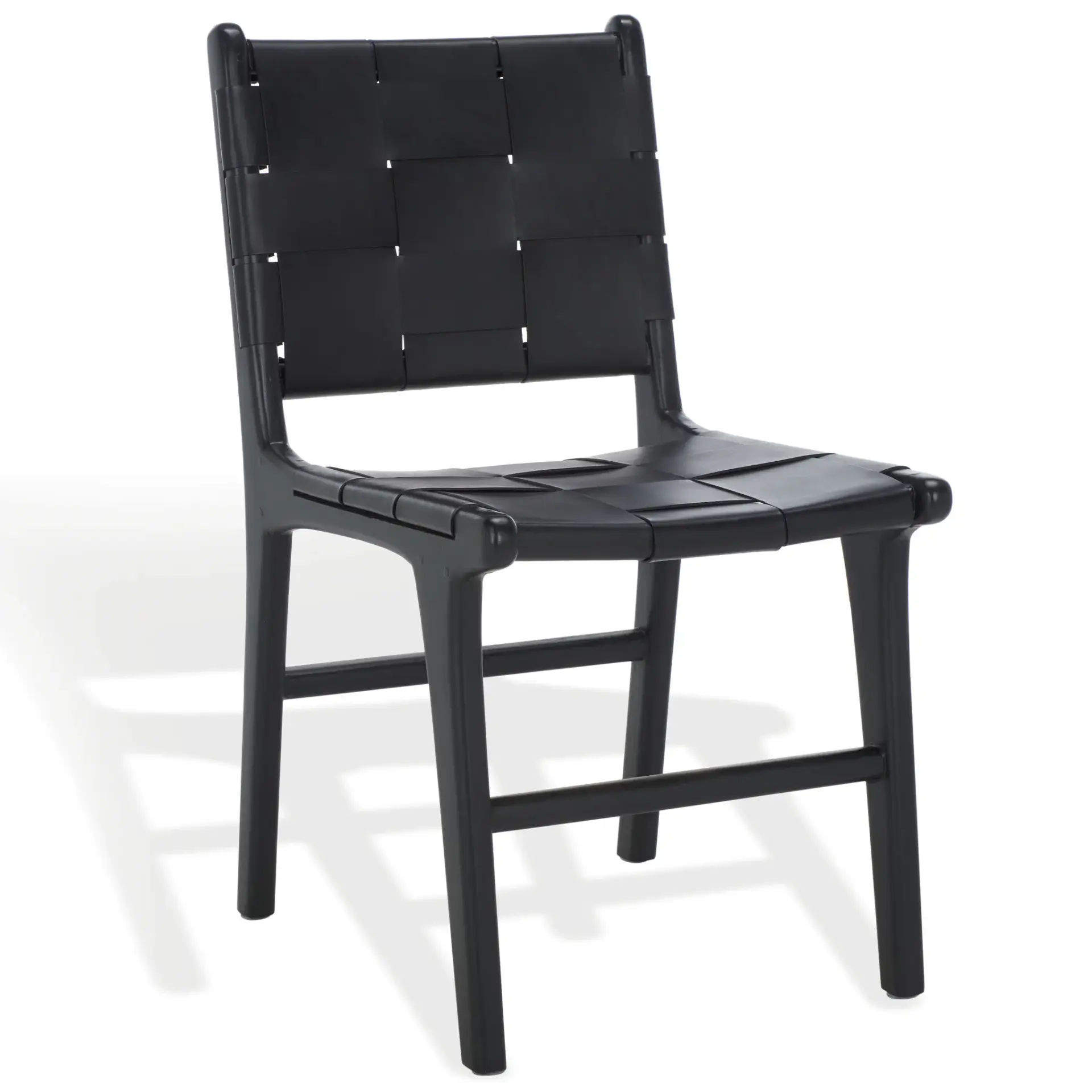 Cassaphina Woven Leather Chair (Set of 2)