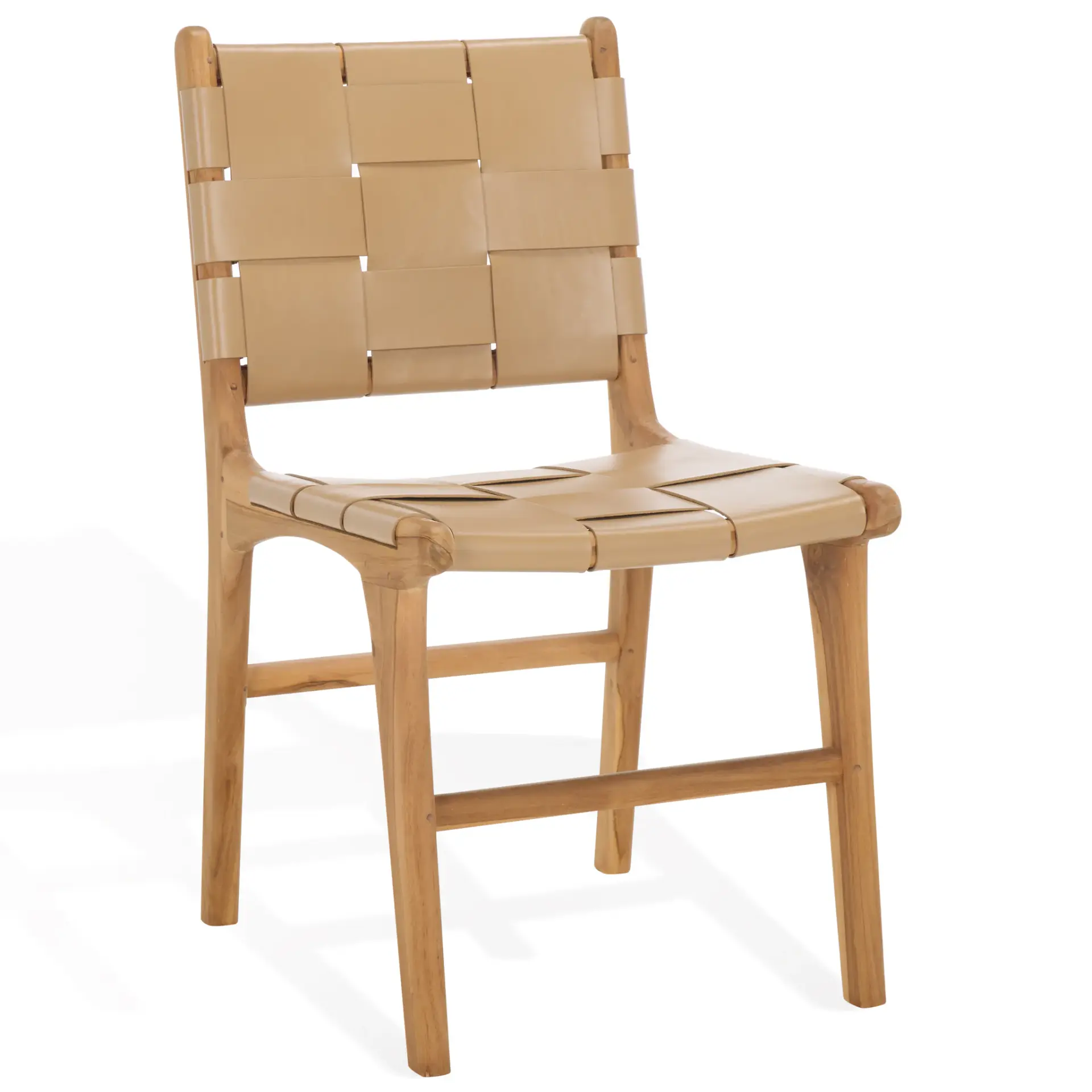 Cassaphina Woven Leather Chair (Set of 2)