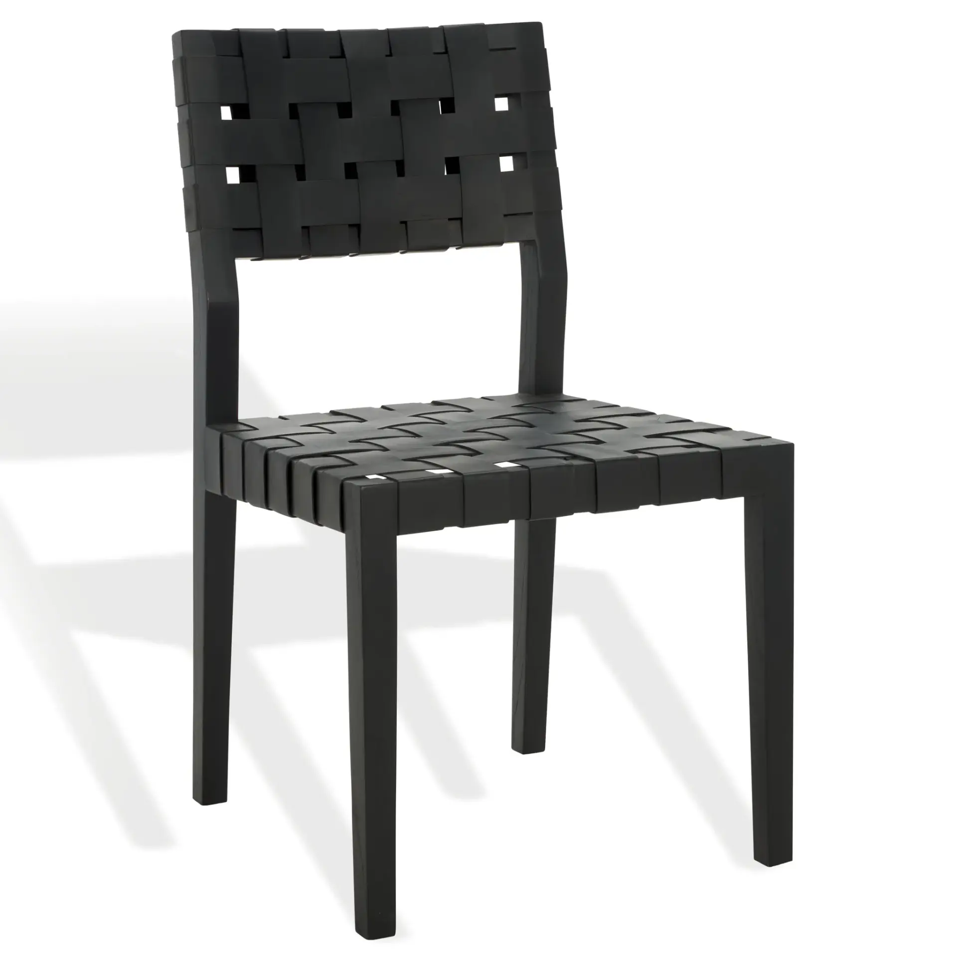 Bette Woven Leather Dining Chair (Set of 2)