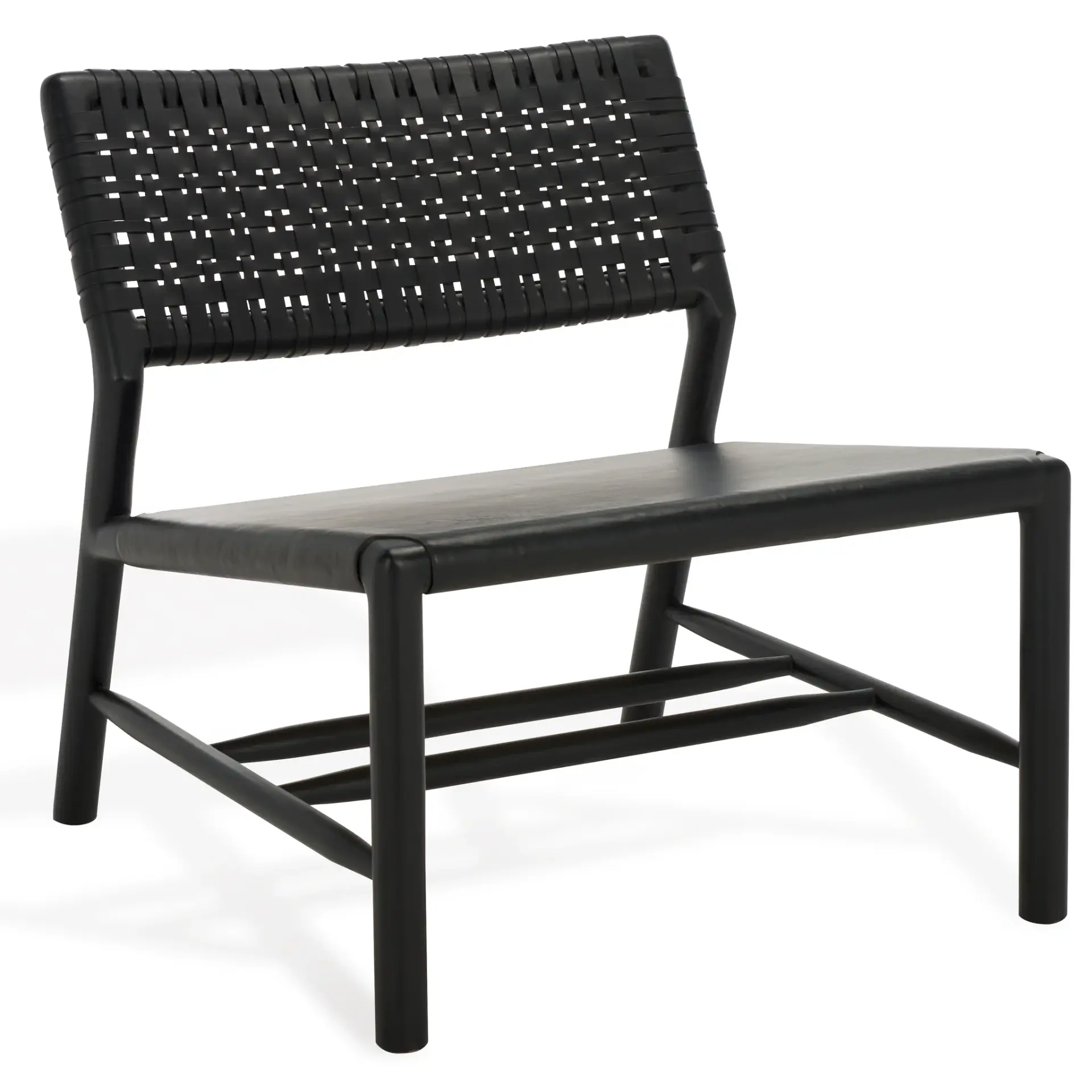 Valdina Woven Leather Accent Chair