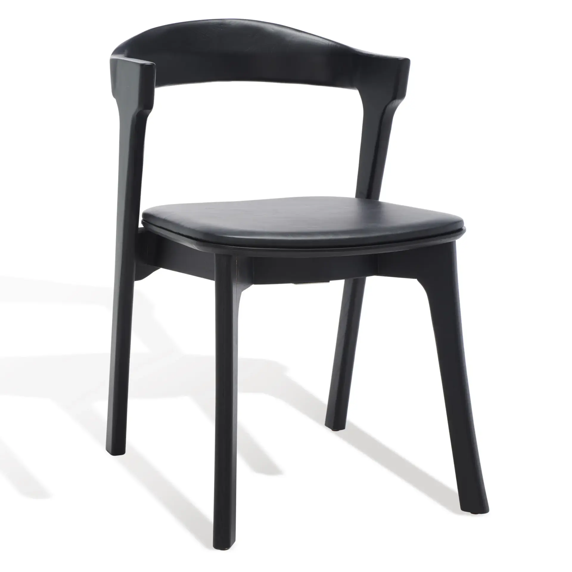 Brylie Wood & Leather Chair (Set of 2)