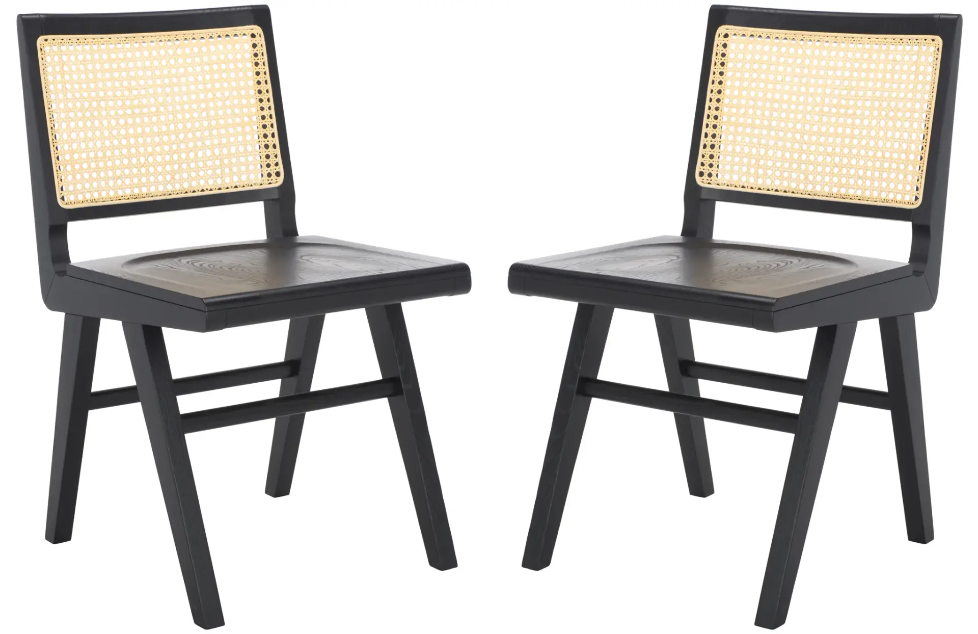 Hattie French Cane Wood Dining Chair (Set of 2)