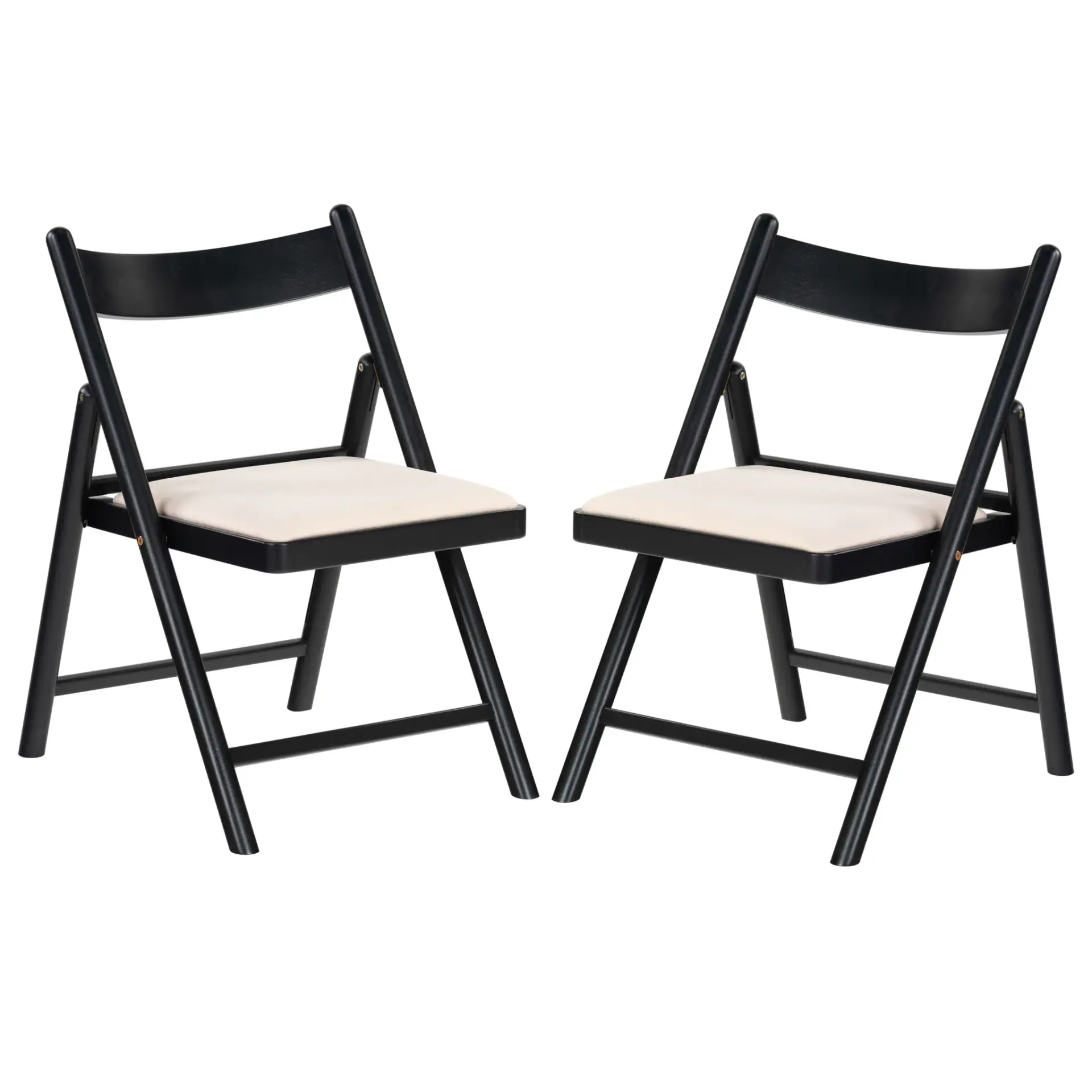 Jacie Linen Seat Folding Chair (Set of 2)
