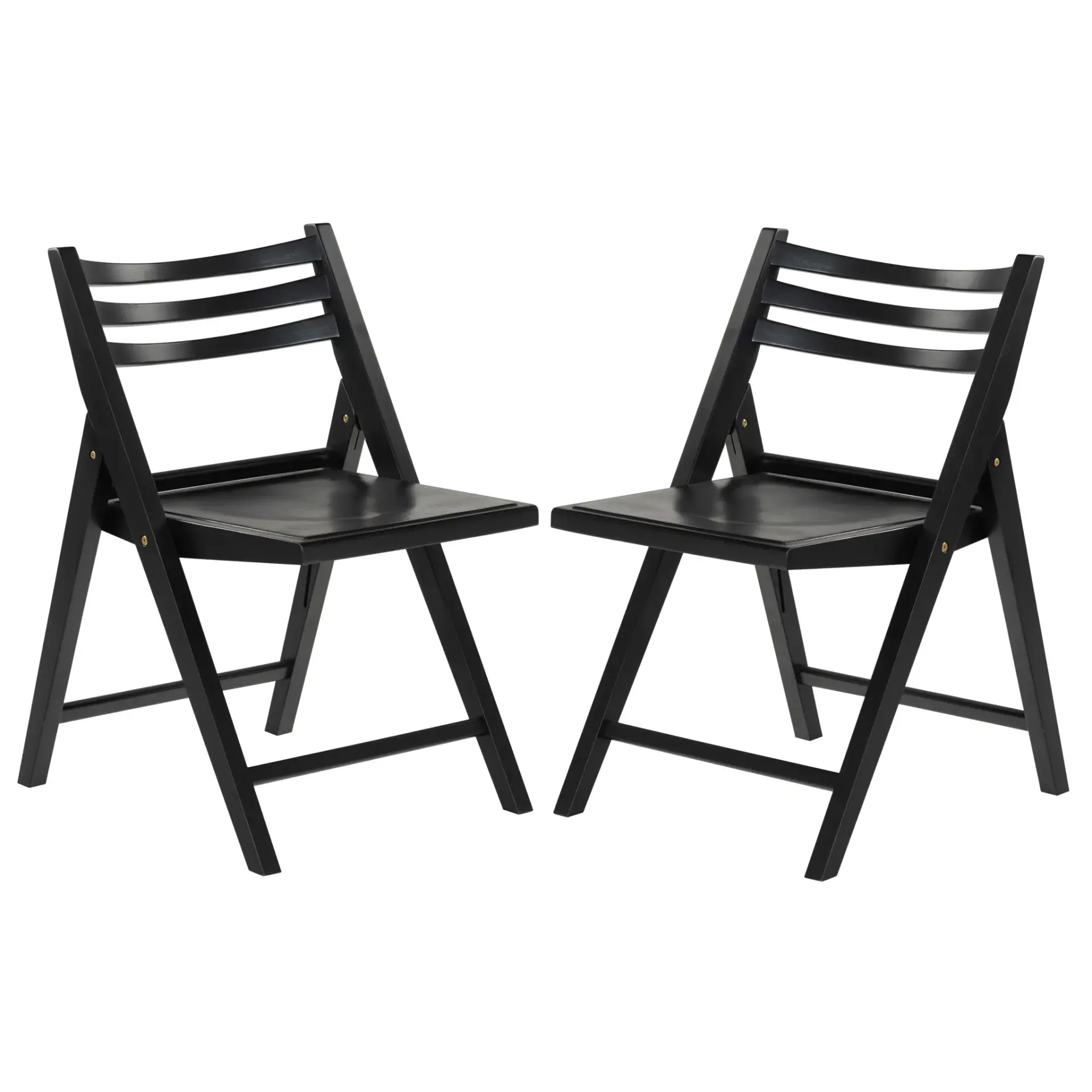Jacie Wood Seat Folding Chair (Set of 2)