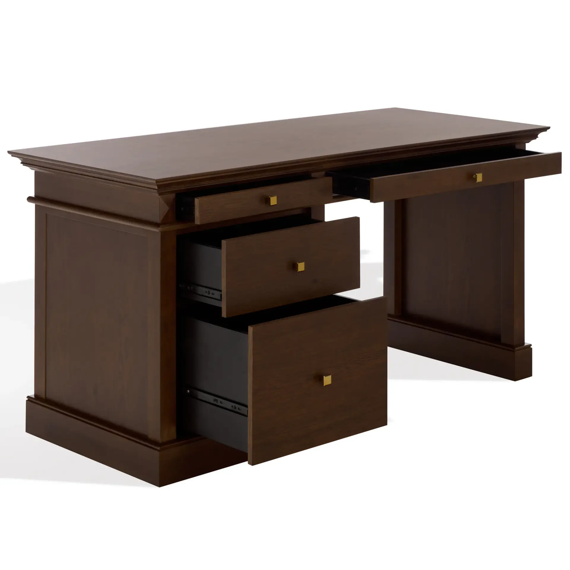 Francesco Four-Drawer Wood Desk