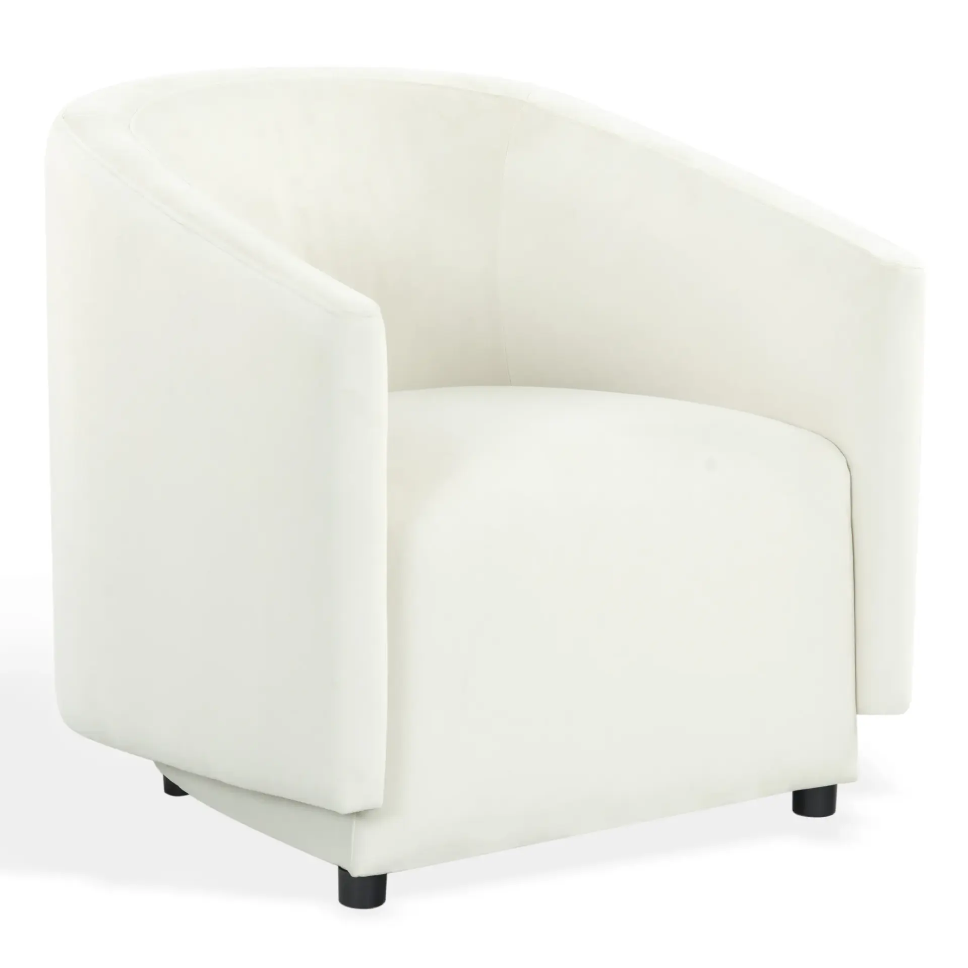 Kiani Velvet Barrel Back Accent Chair