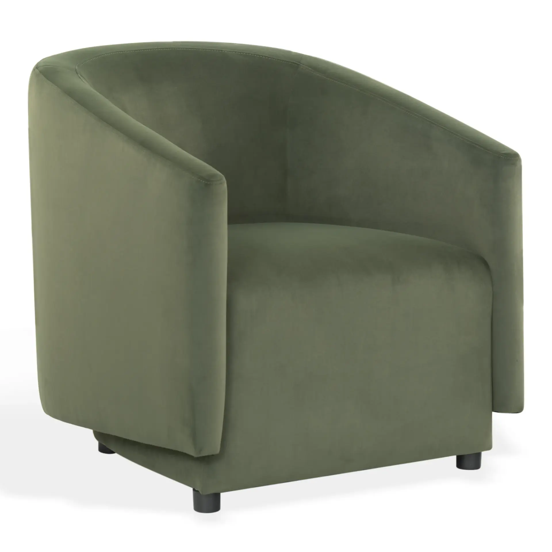 Kiani Velvet Barrel Back Accent Chair