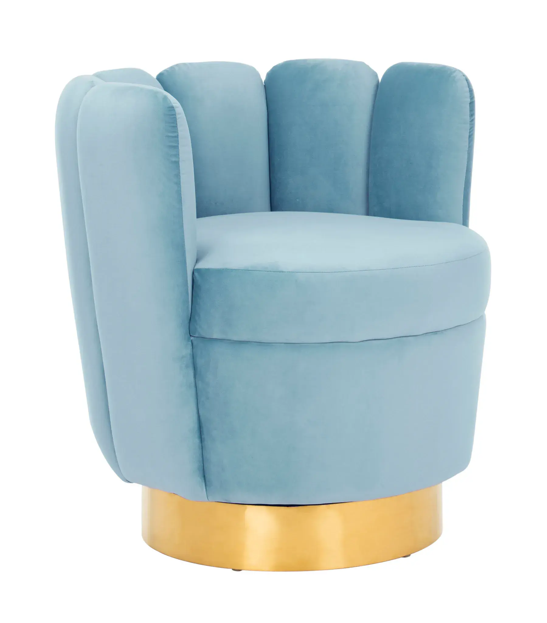 Arrow Swivel Velvet Chair