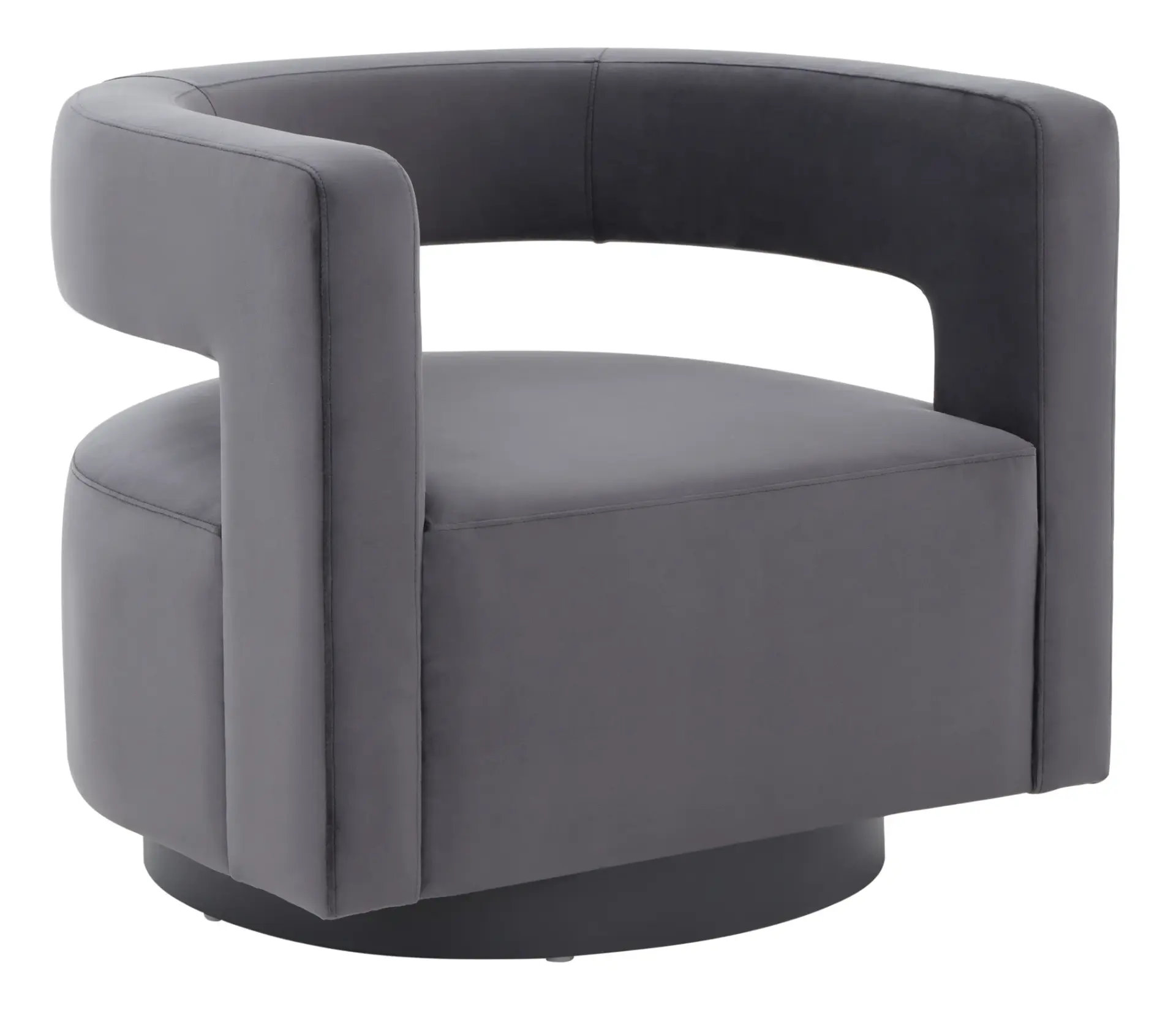 Edgar Velvet Swivel Chair