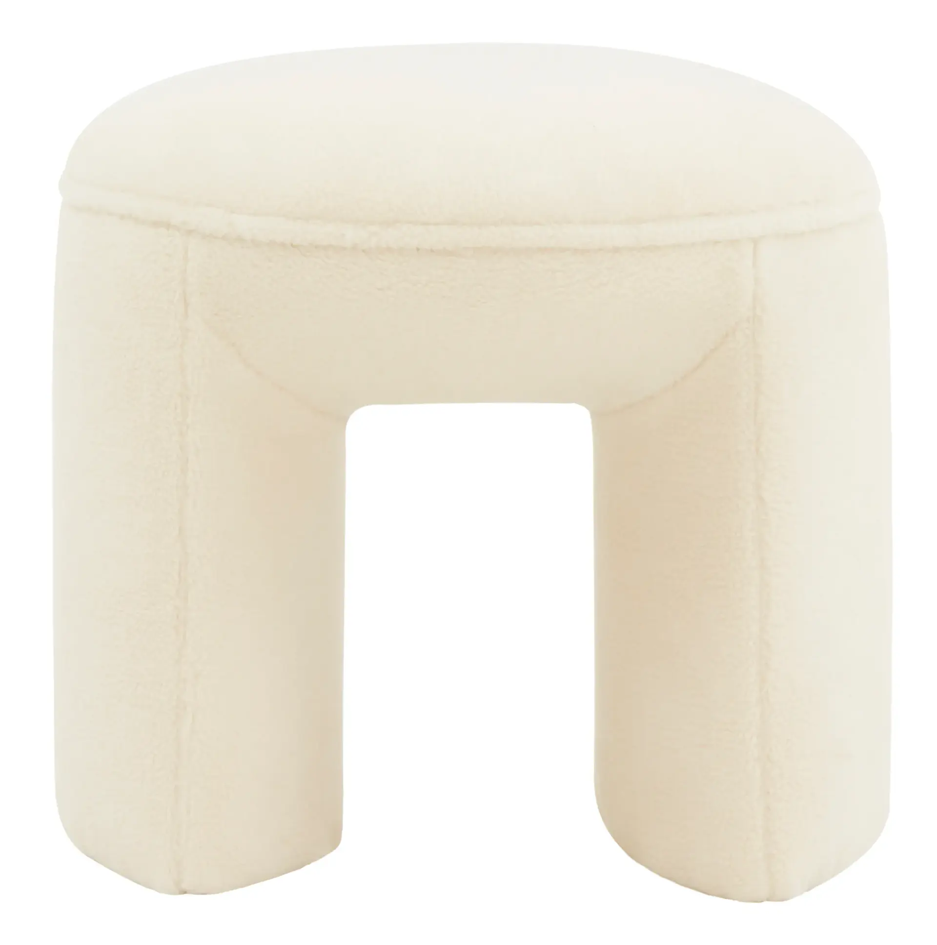 Vivie Faux Shearling Ottoman