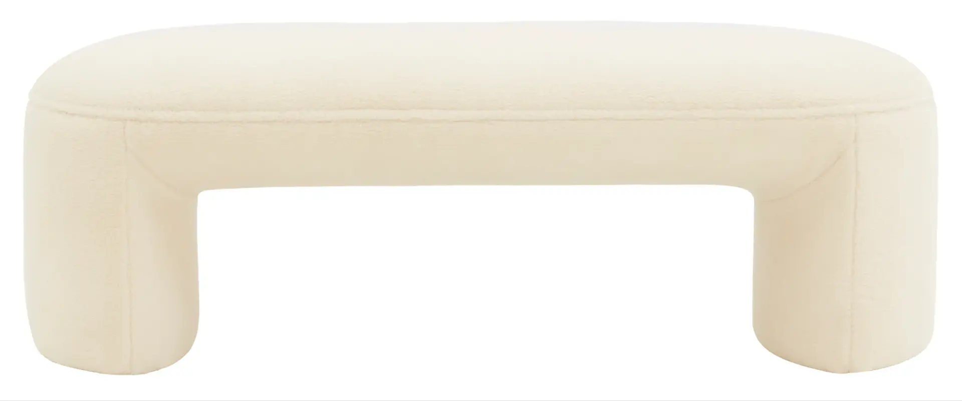Vivie Faux Shearling Bench