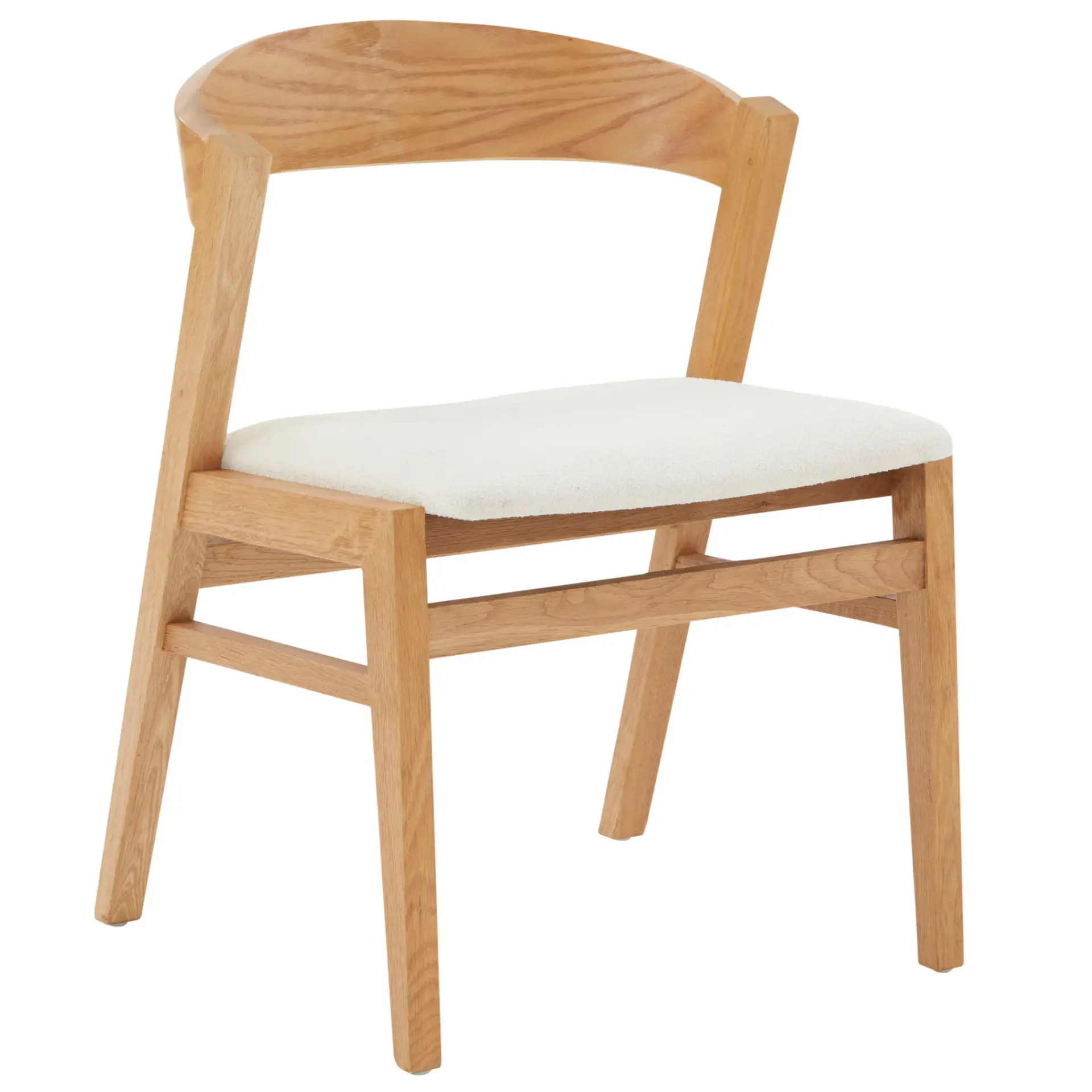 Abigayle Wood And Boucle Dining Chair
