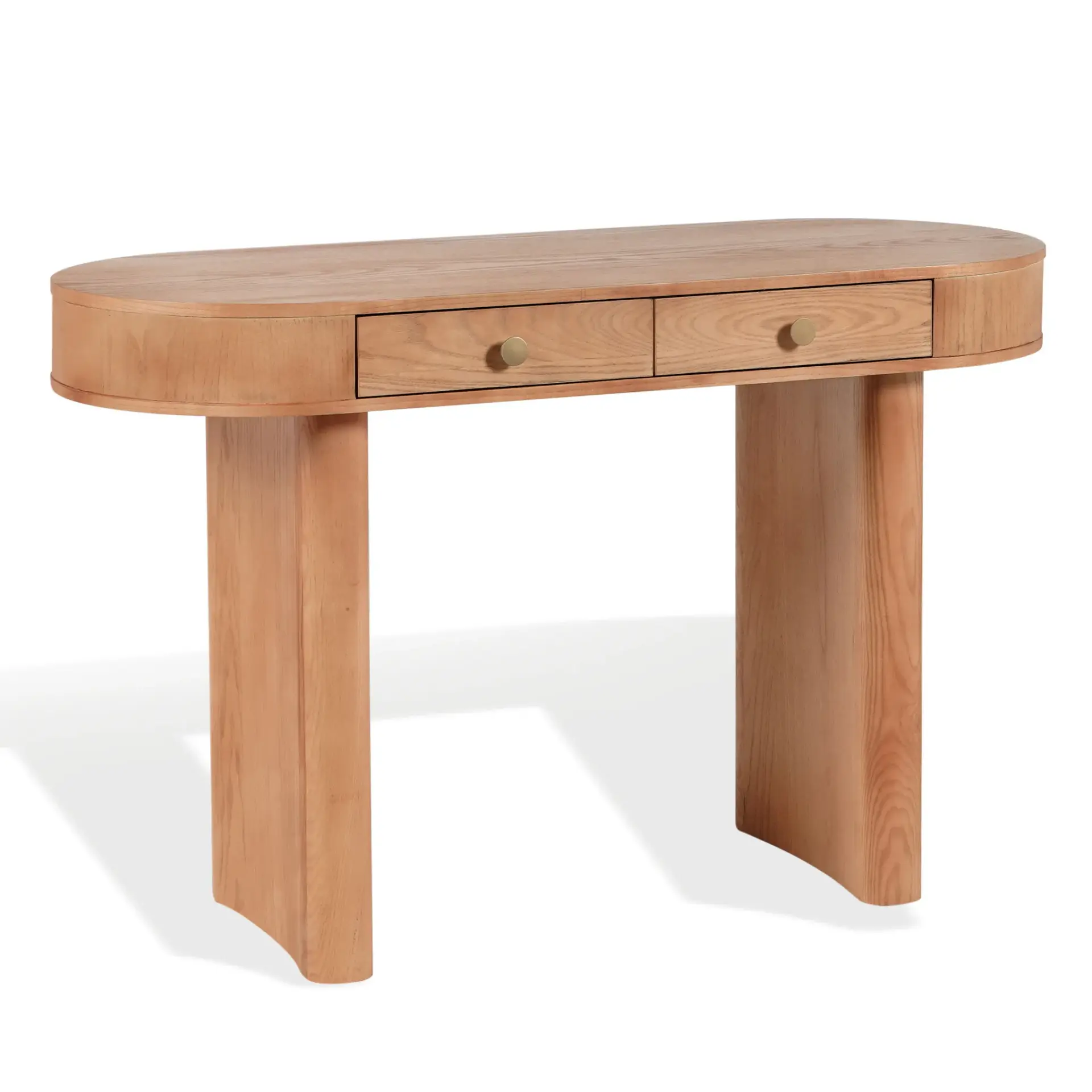 Gialana Two-Drawer Oval Wood Desk