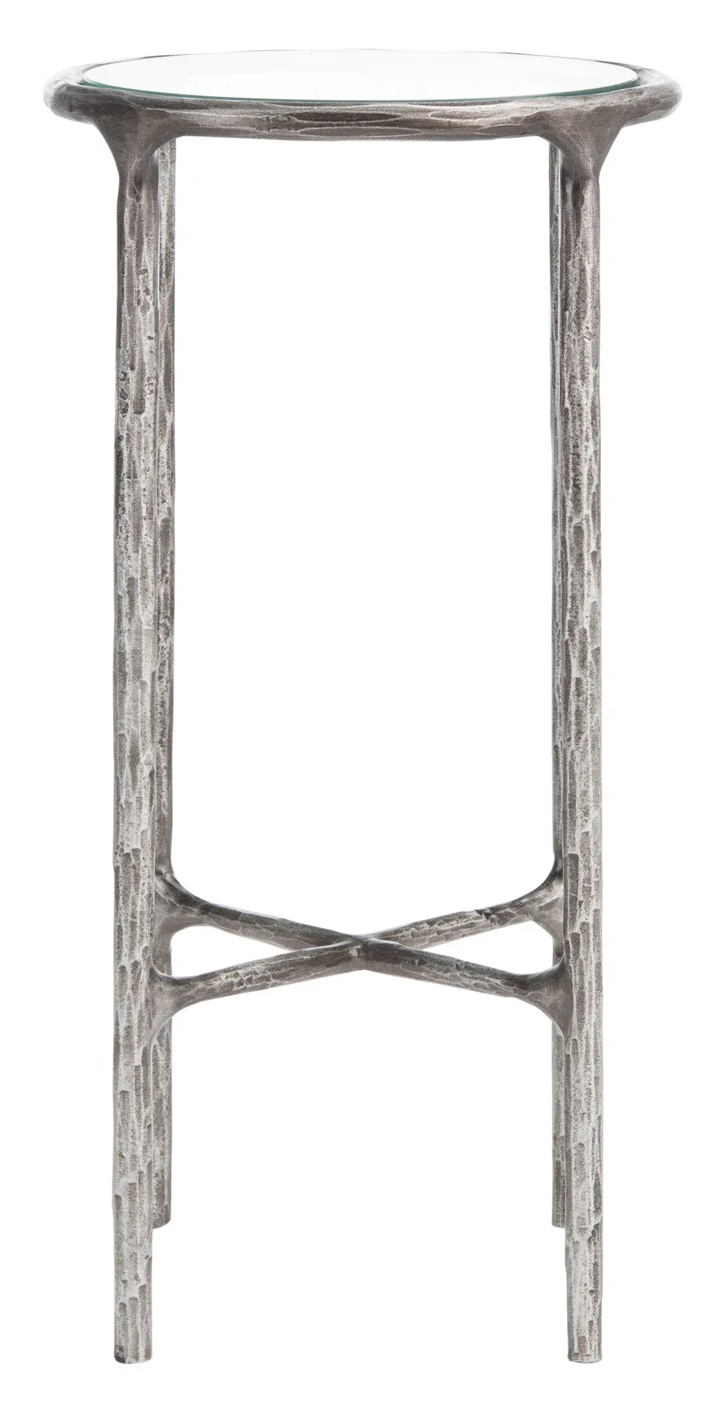 Jessa Metal Tall Round End Table