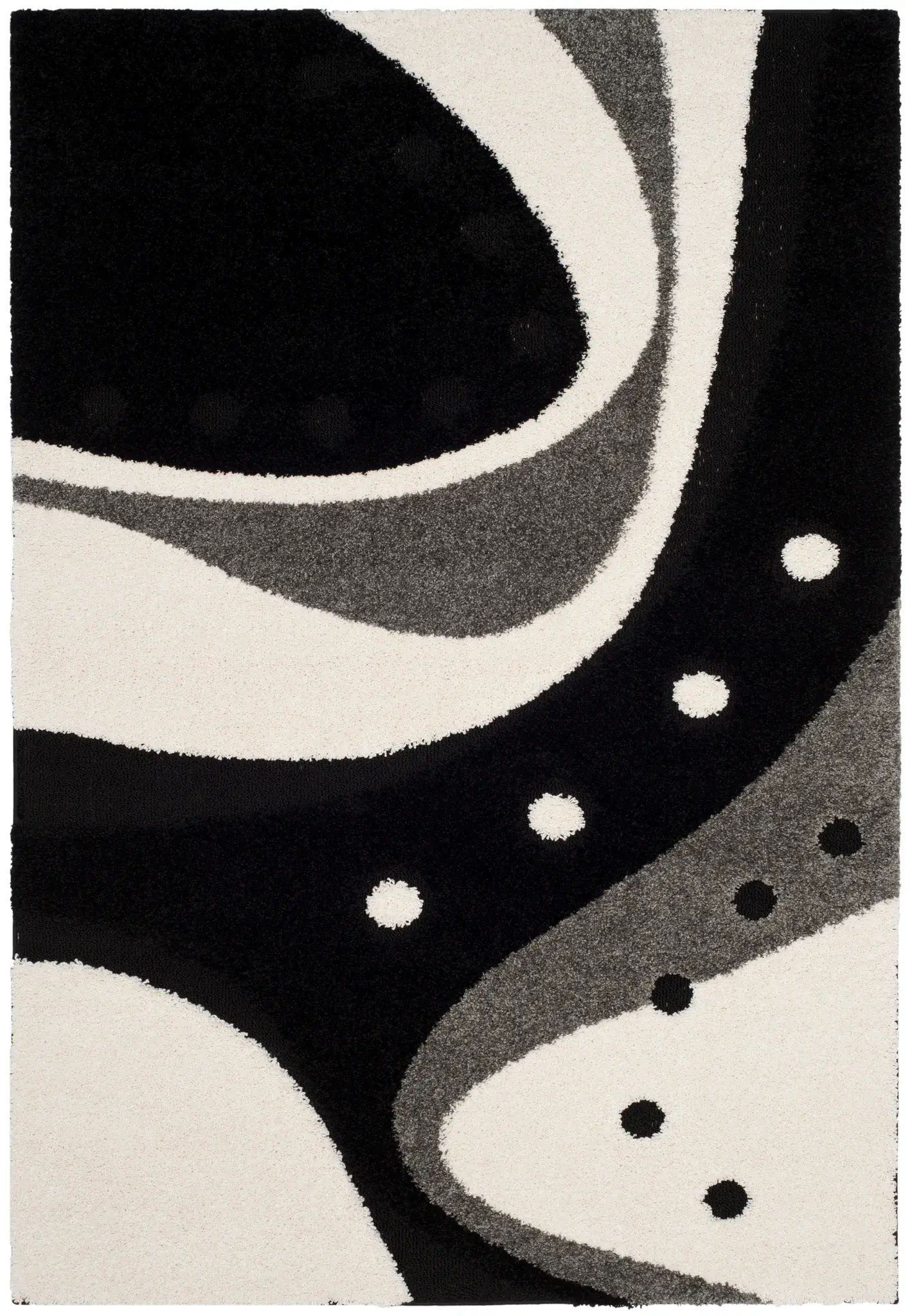Florida Wave And Dot Shag Rug