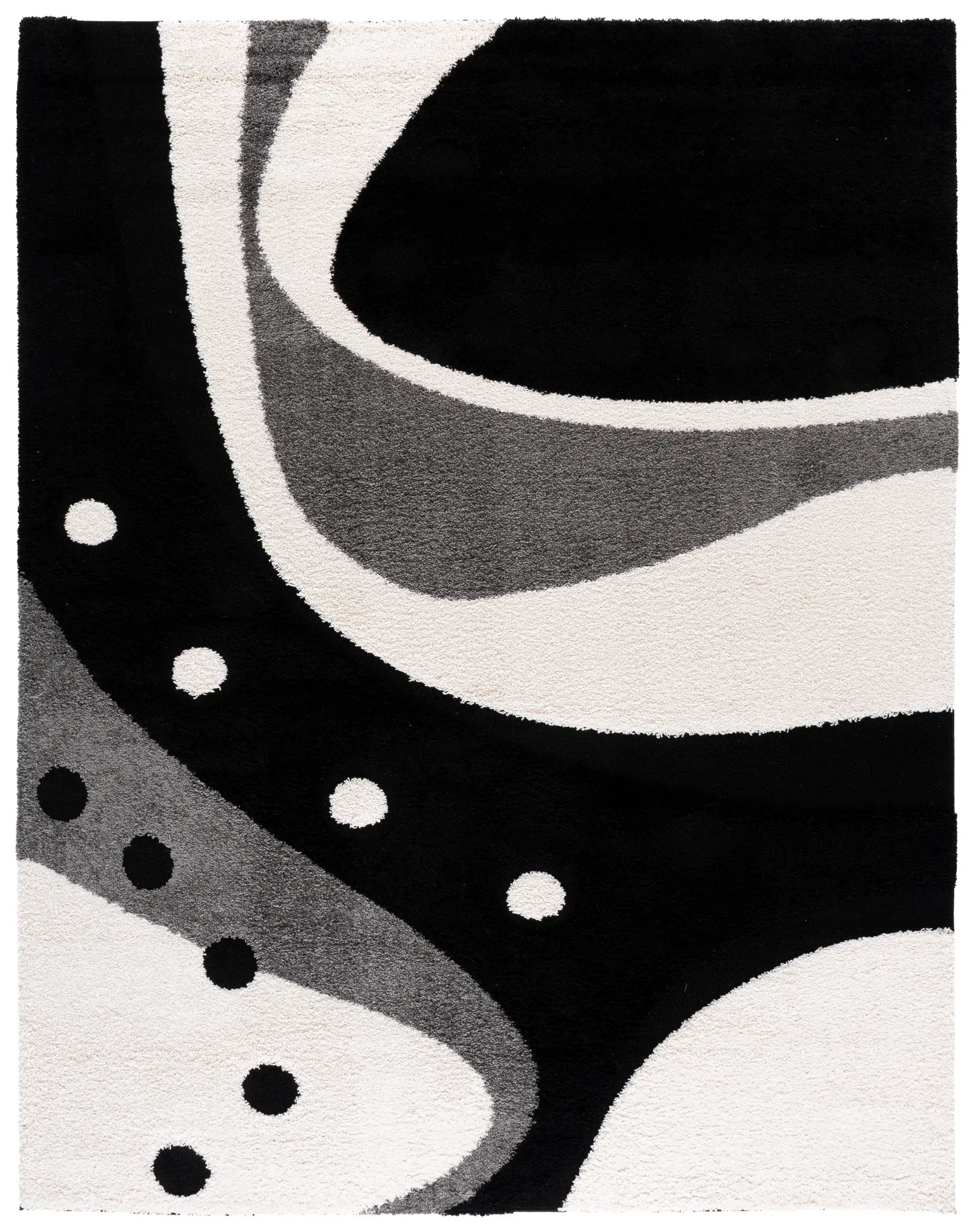 Florida Wave And Dot Shag Rug