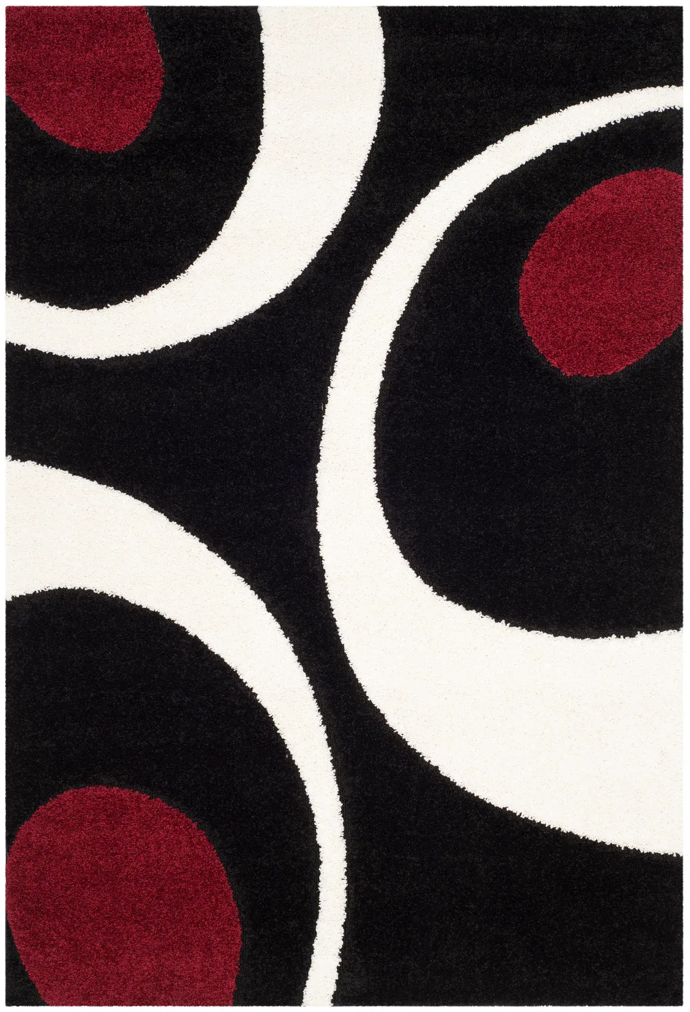 Florida Swirling Arcs Shag Rug