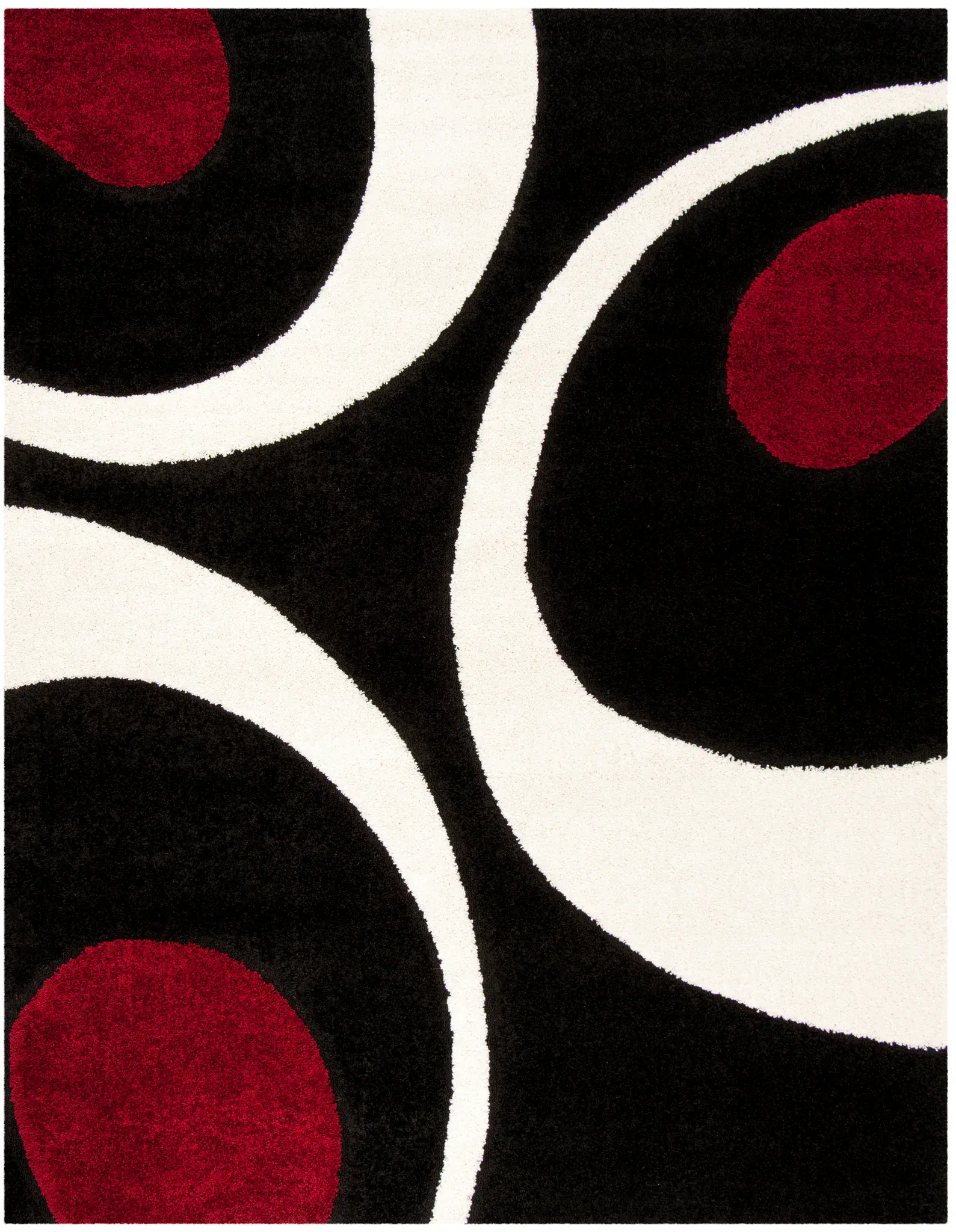 Florida Swirling Arcs Shag Rug