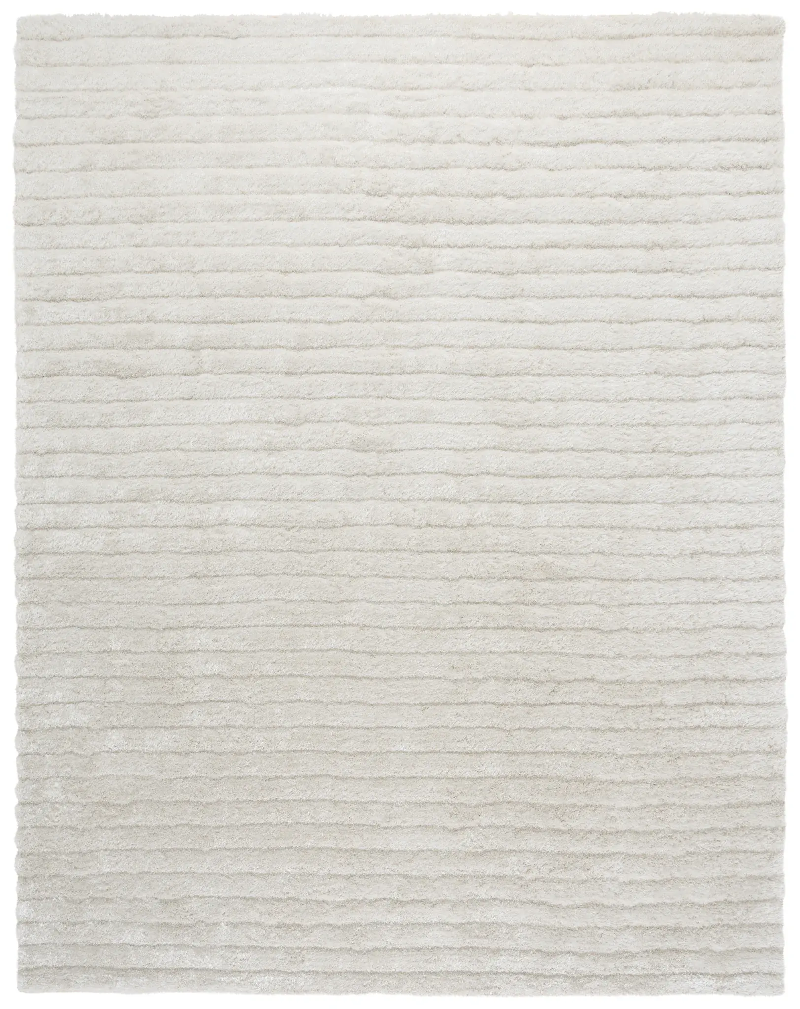 Sculpted Ribbed Stripe Hand-Tufted Shag Rug