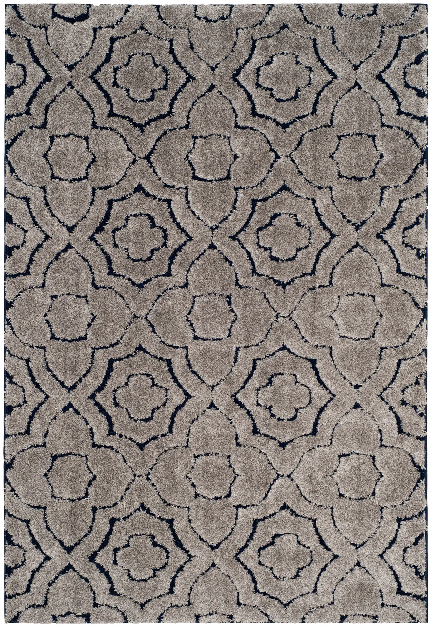 Memphis Ogee Trellis Shag Rug
