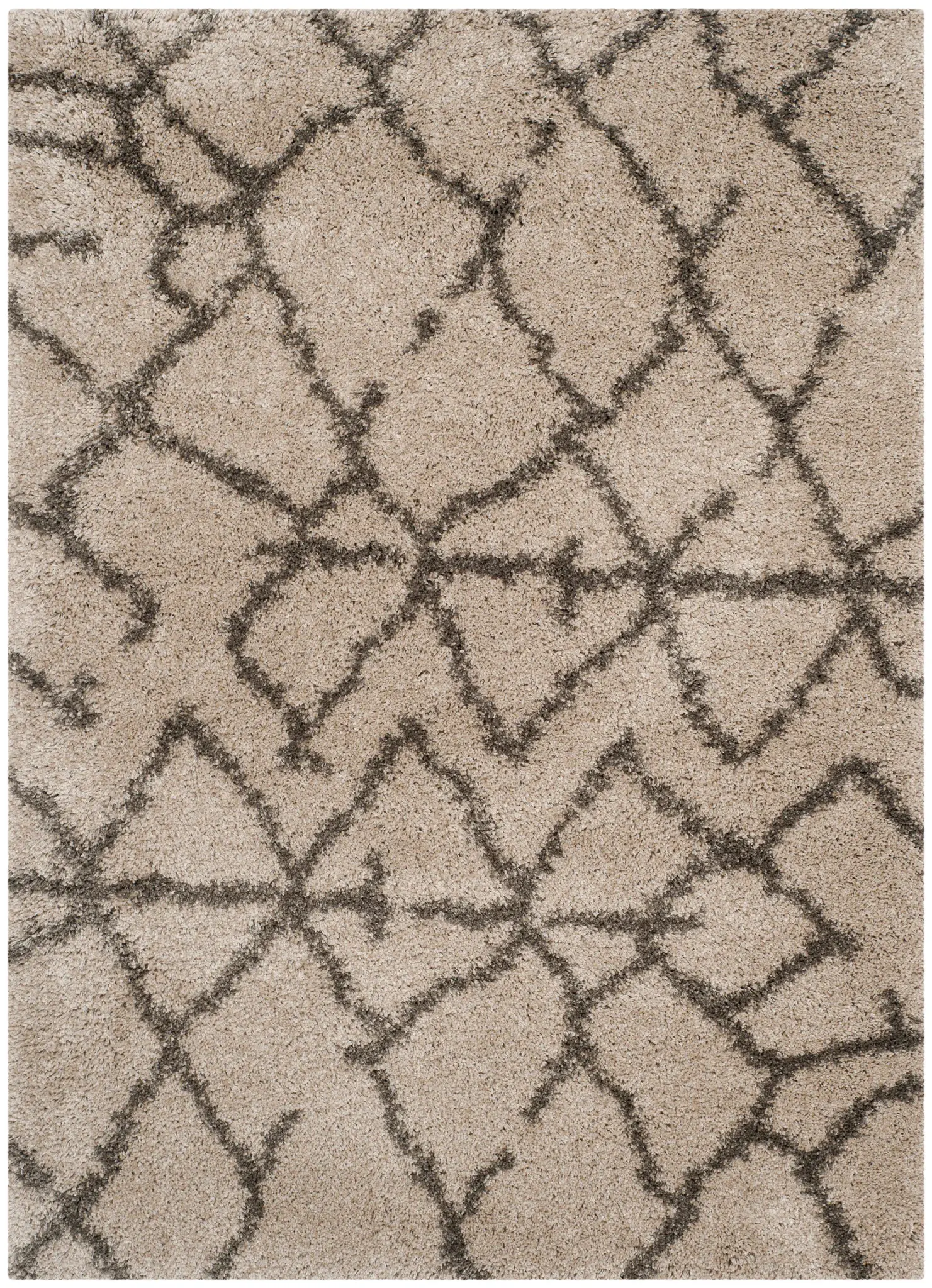 Belize Sketchy Lattice Shag Rug