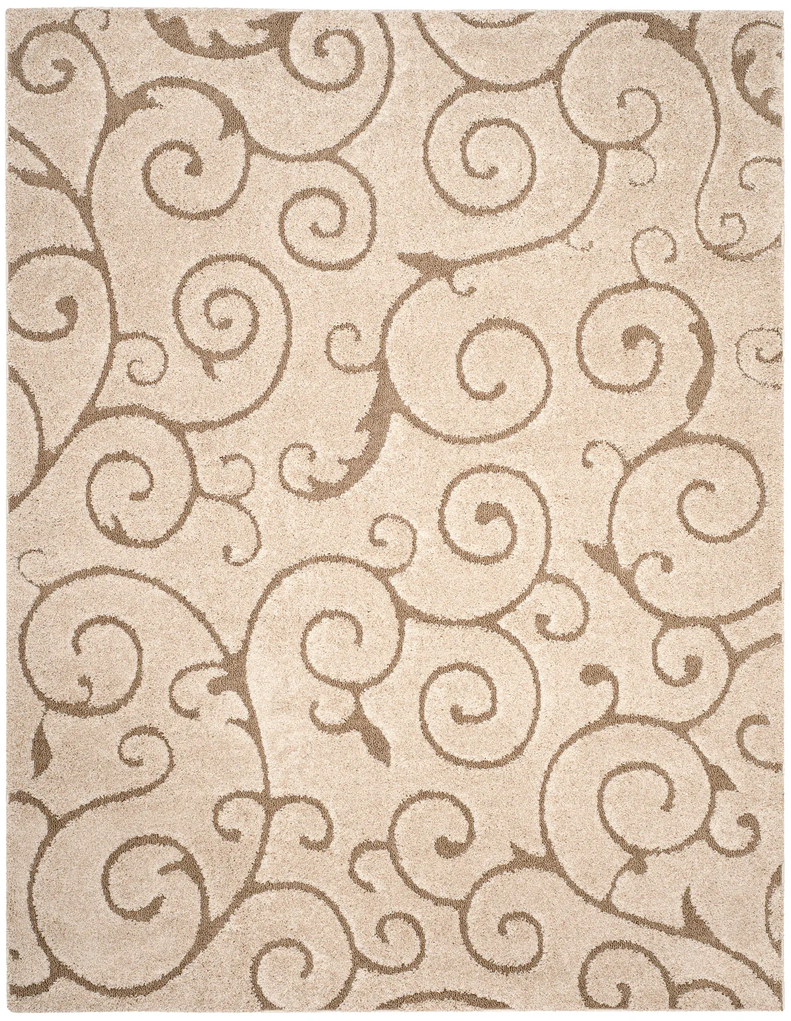 Florida Tendril Scroll Shag Rug